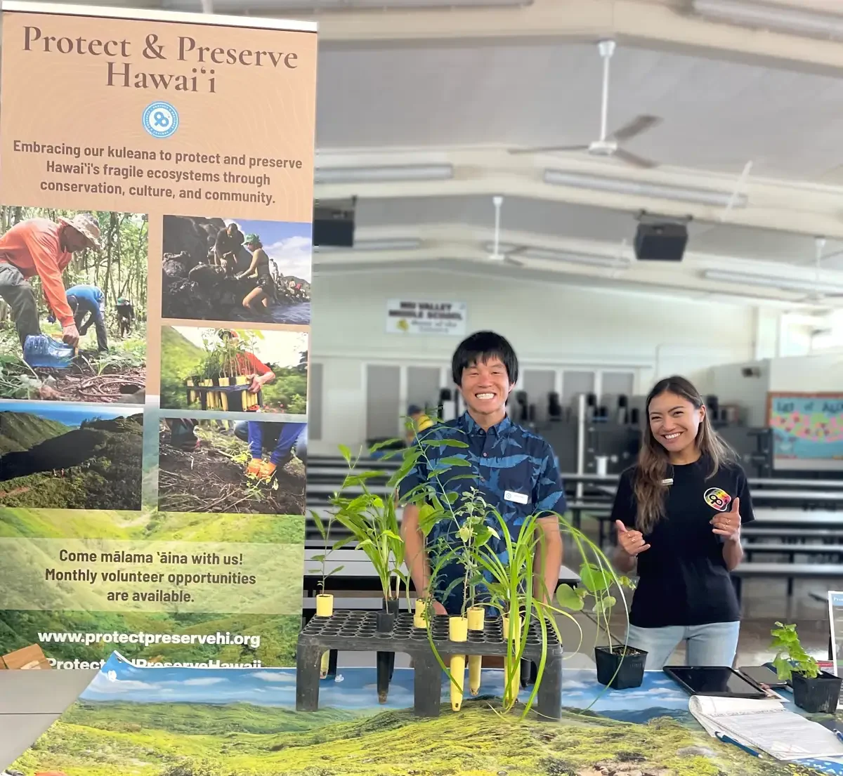 Protect & Preserve Hawaiʻi, one of the community partners that helps install rain barrels, at the Smart Yards 2024 Workshop hosted by Mālama Maunalua and 3Rwater 