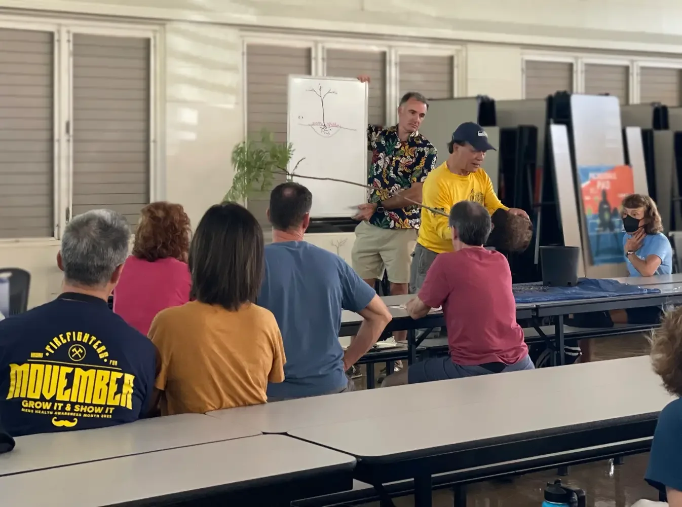 Community members learn how to successfully plant trees at their homes at the Smart Yards 2024 Workshop hosted by Mālama Maunalua and 3Rwater