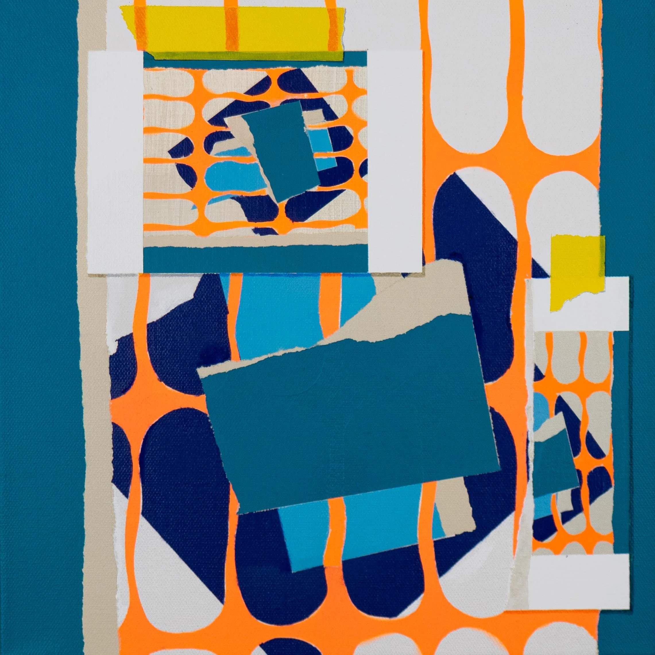 Net Droste IV, 2026, spray paint and acrylic on canvas, 30cm x 30cm