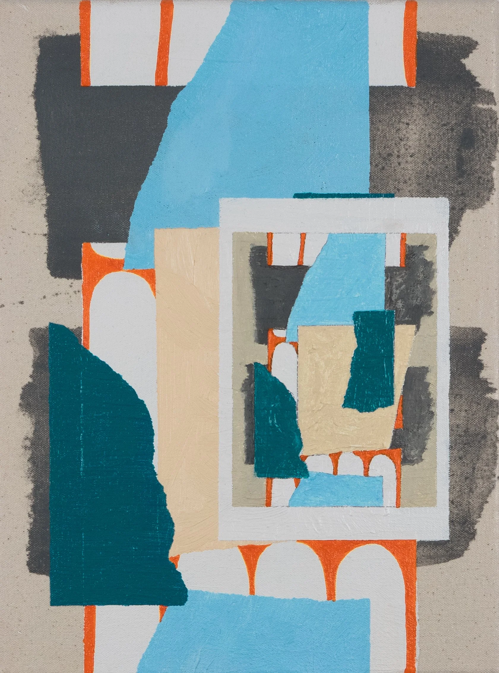 Net Droste II, 2025, oil on canvas, 23cm x 30cm