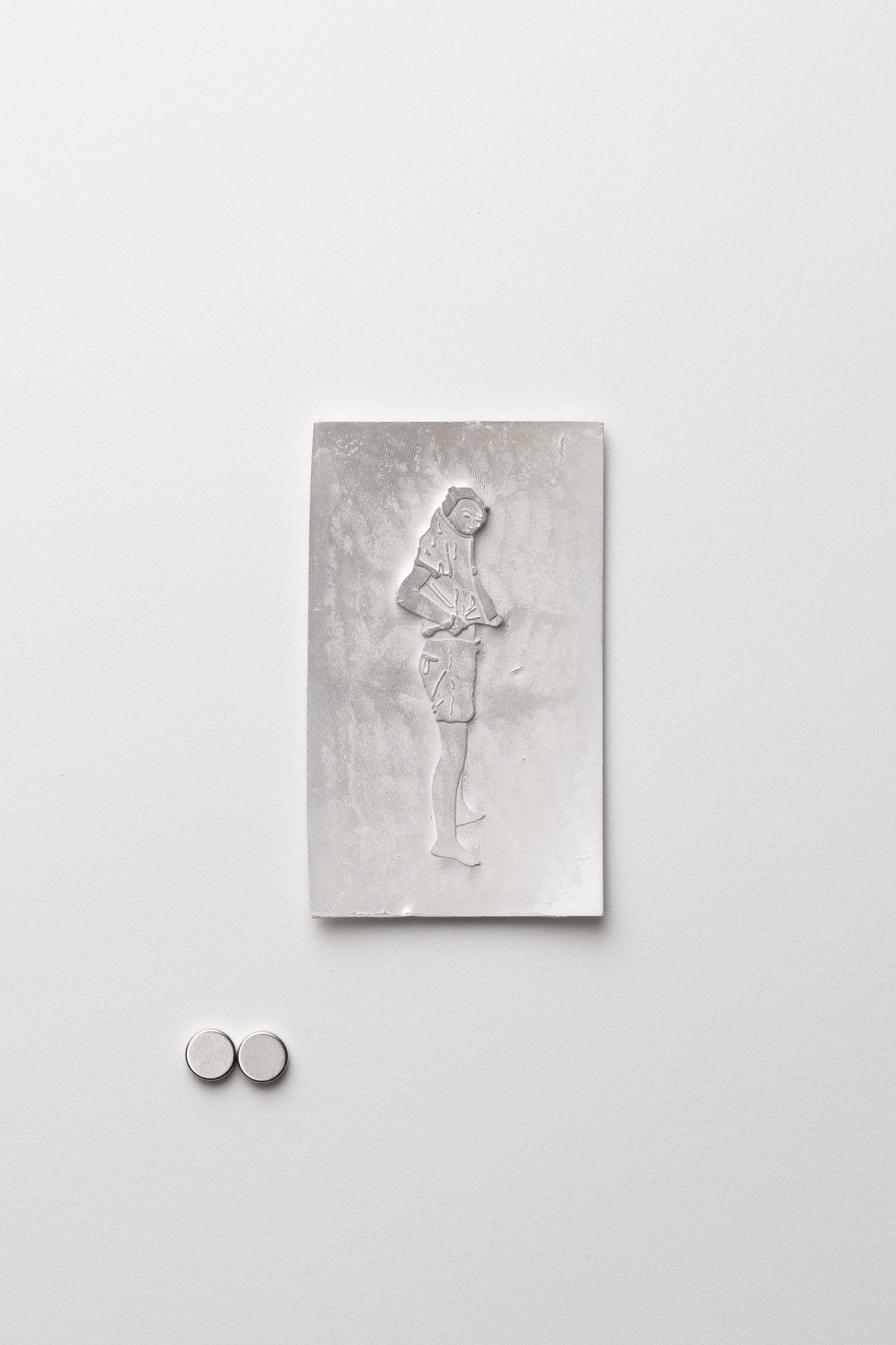 ØJE–BLIK 3 / 2025 / Boy getting dressed / Brooches with magnetic clasp /
NUM silver and recycled Japanese fine silver, both 999‰,