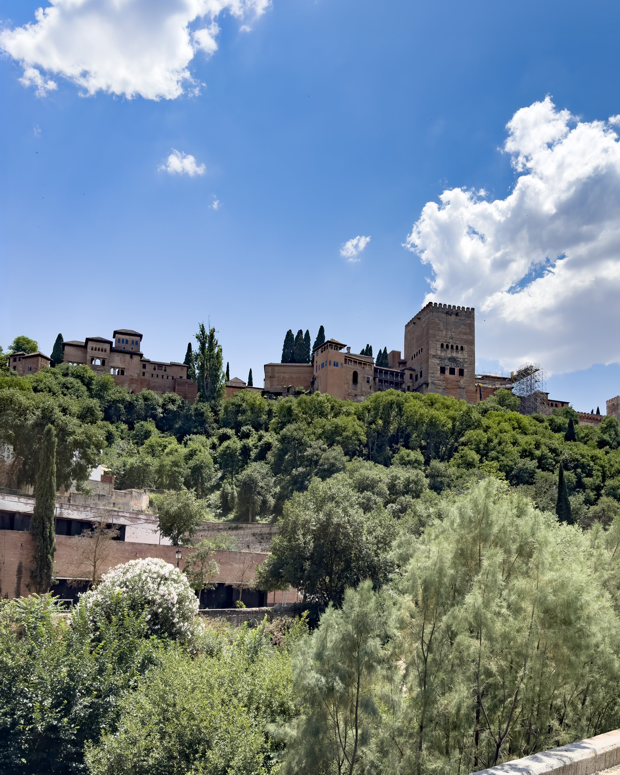 Albaicín, Granada - looking up at Alhambra