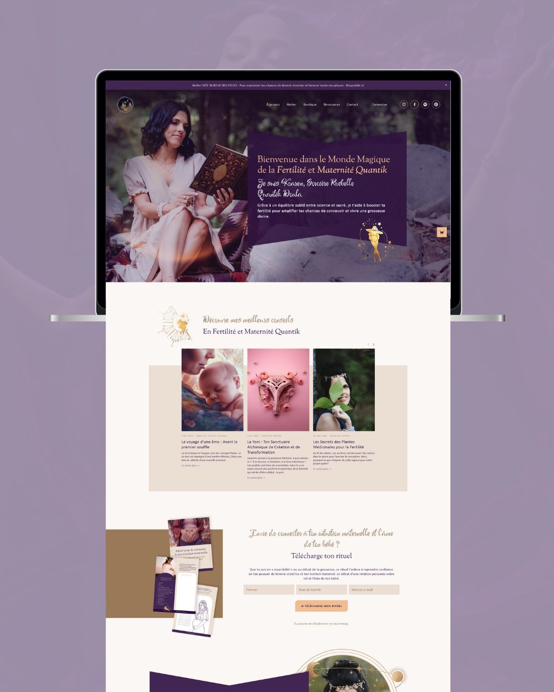 Tu savais que j'avais refait tout le site web de @sorciere.rebelle sous Squarespace ? 😍

&Ccedil;a fait maintenant 3 ans qu'elle me fait confiance pour ses cr&eacute;ations. &Ccedil;a a commenc&eacute; par la mise en page de ebook, puis des pages de