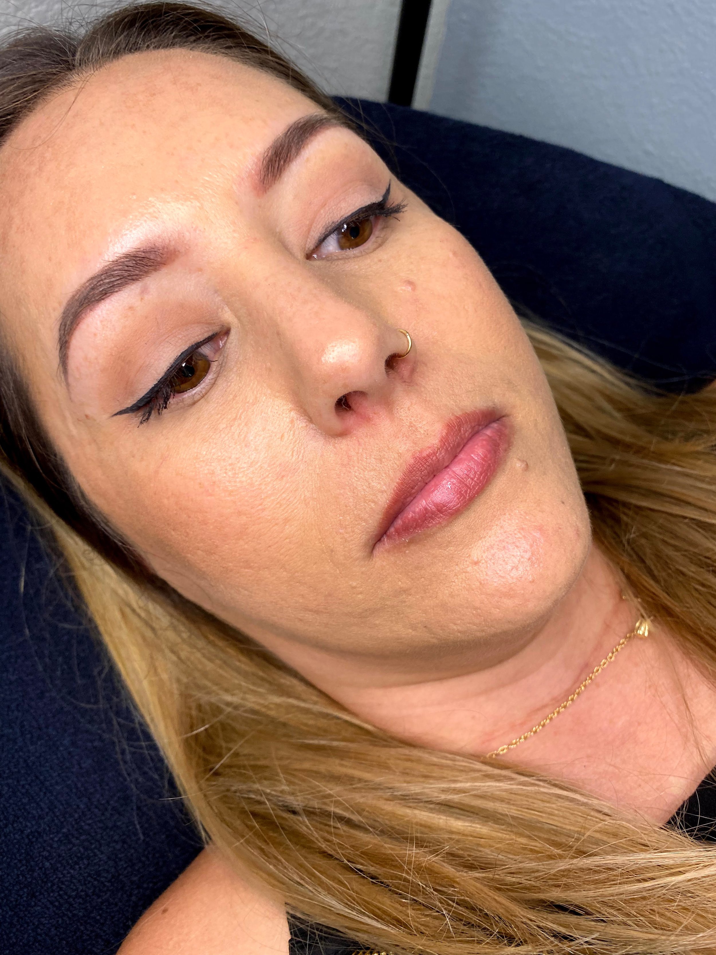 2 months healed lip blush! AND 4 weeks healed ombre powder brows!