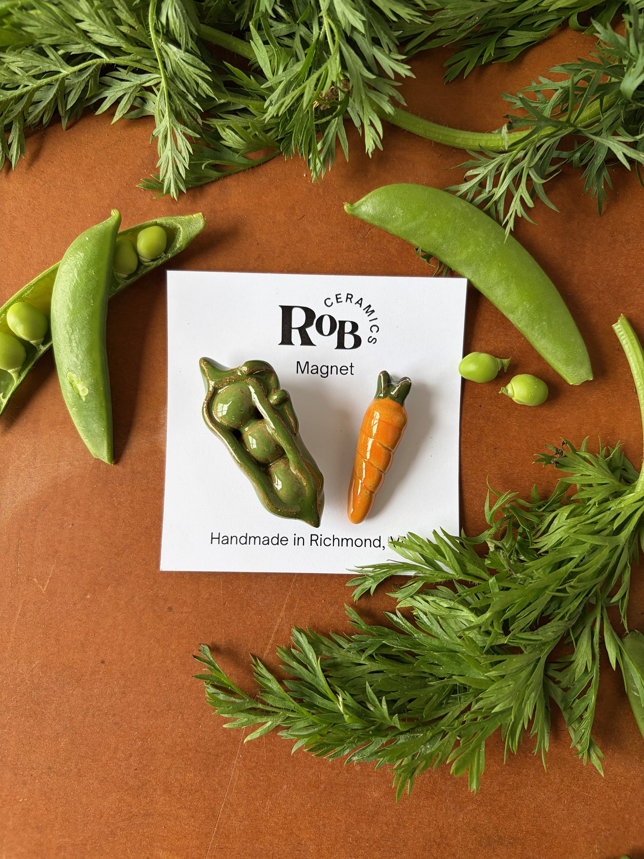 Peas and Carrots Magnet Set