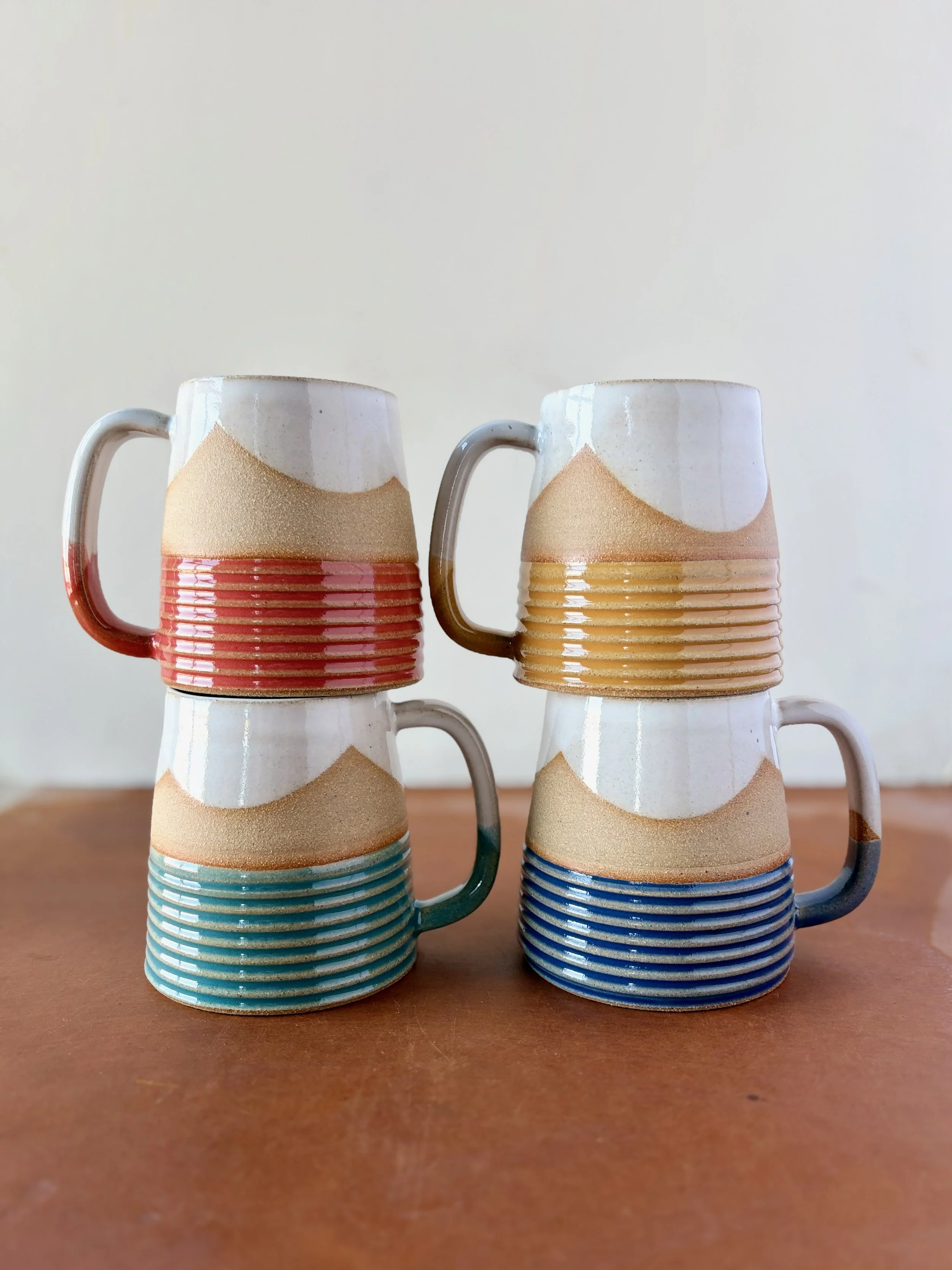 Summer Earth Lines Mugs