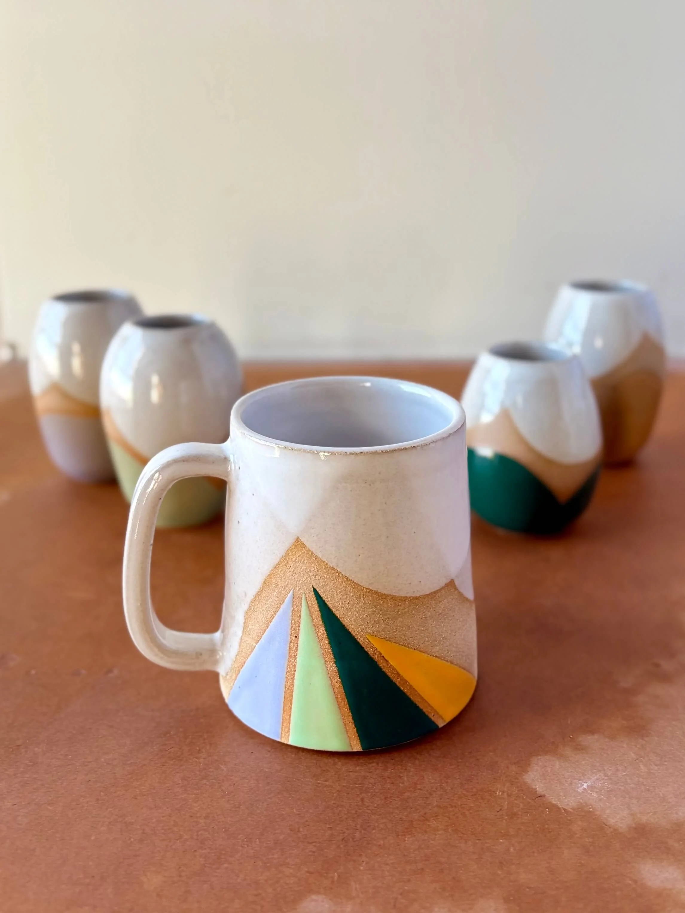Spring Triangles Geometric Mug