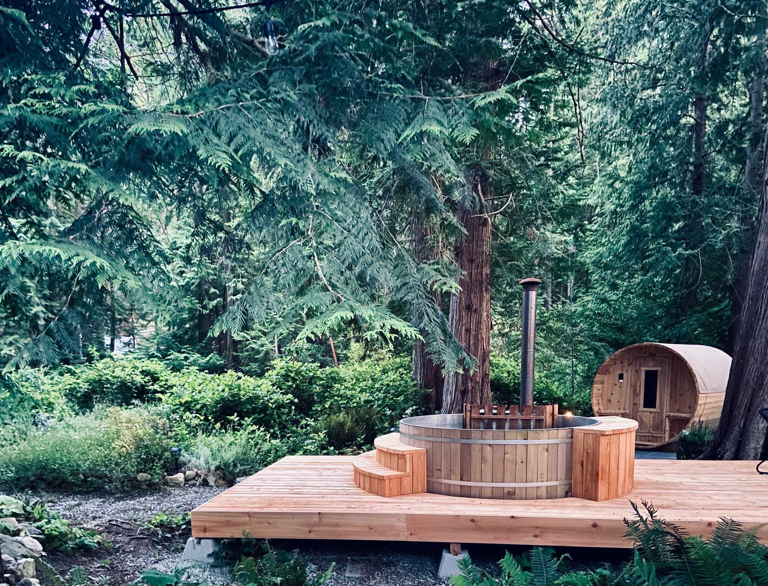 Wood fired hot tub and electric sauna getaway on Mayne Island — Mayne  Islanders