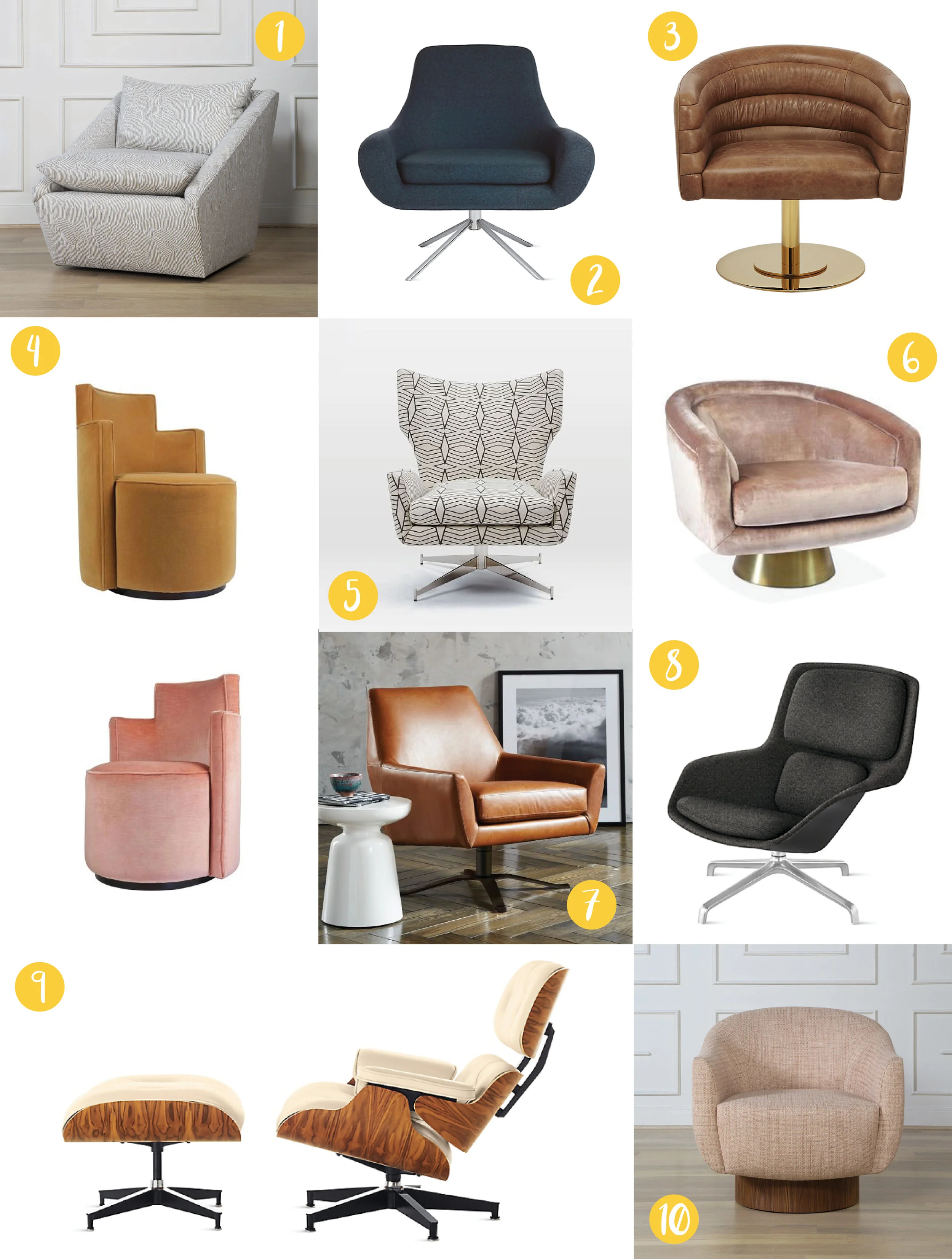 Top 10 Swivel Chairs