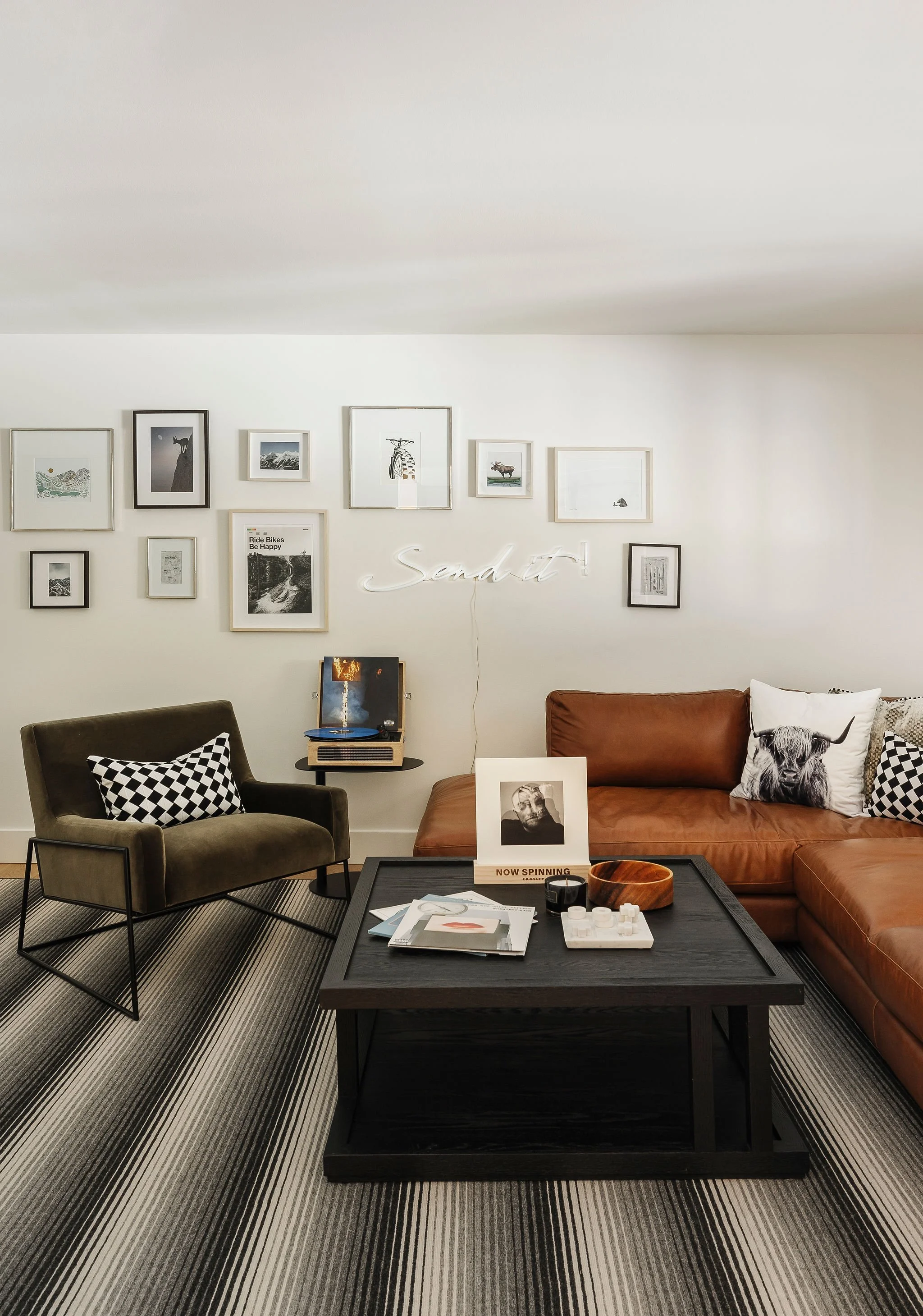  Contemporary Basement, Interior Design, Scarboro Bungalow, Calgary Interior Designer Nyla Free Designs, Michelle Johnson Photography. 