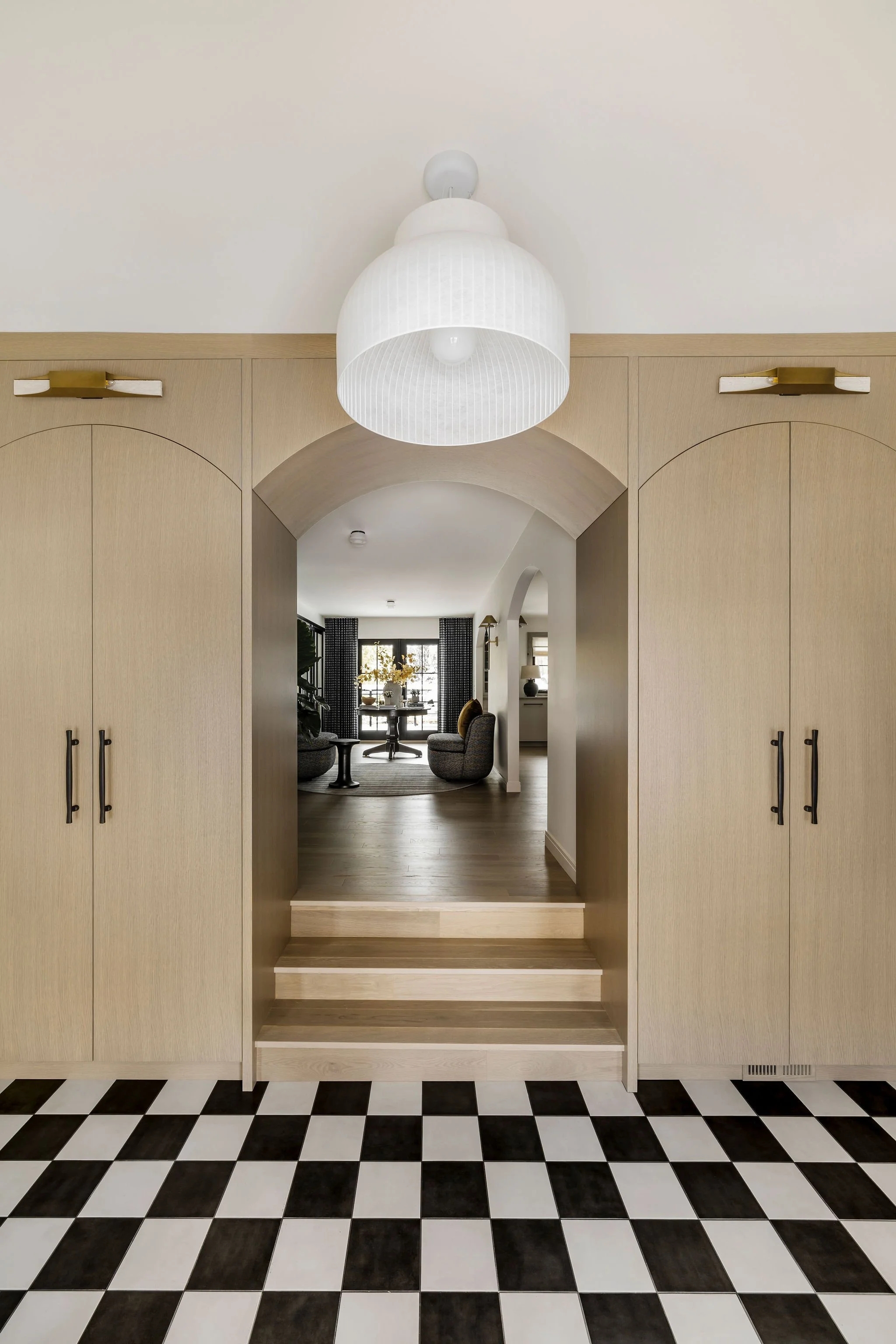  Contemporary Front Entry Interior Design, Scarboro Bungalow, Calgary Interior Designer Nyla Free Designs, Michelle Johnson Photography. 