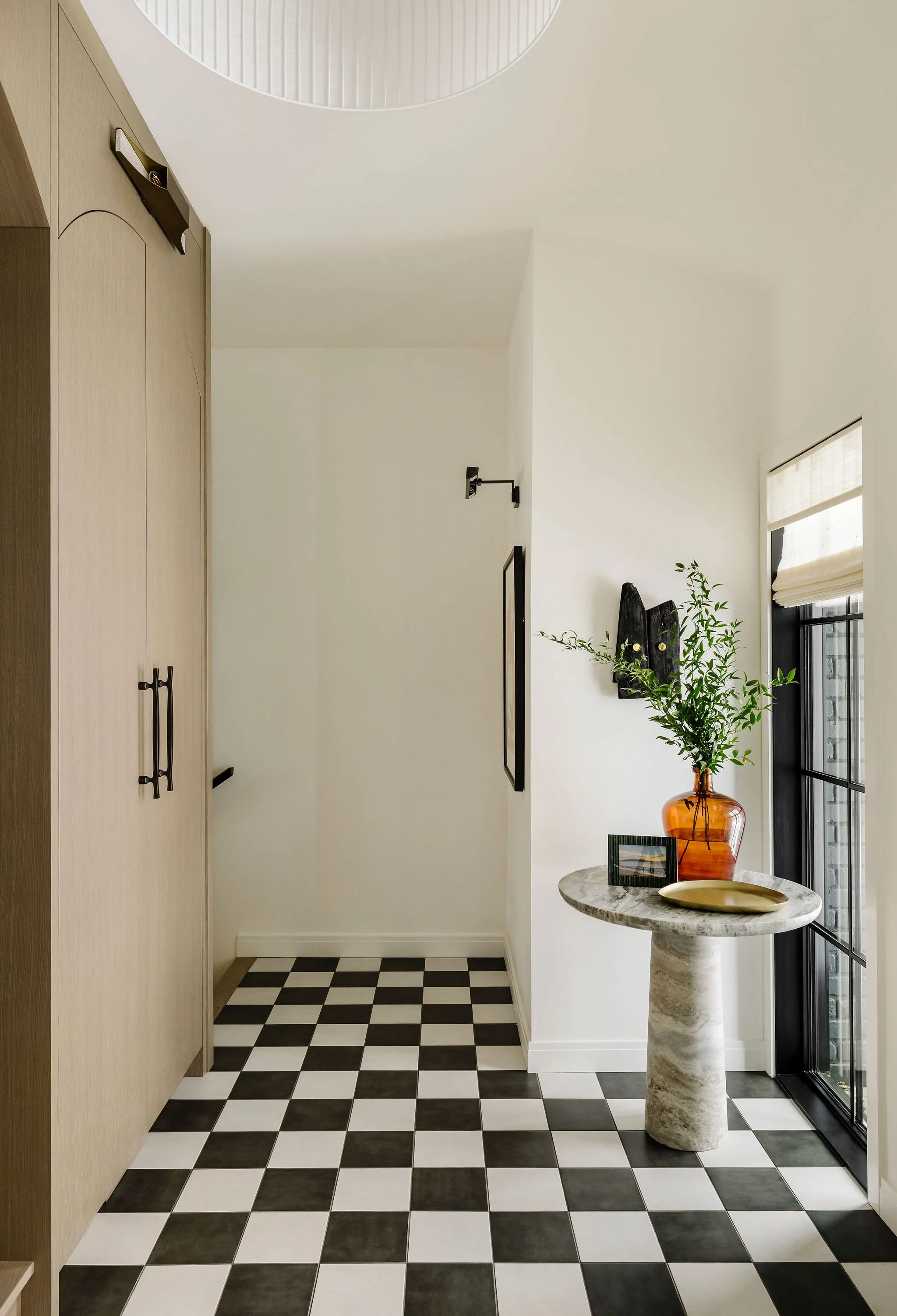 Contemporary Front Entry Interior Design, Scarboro Bungalow, Calgary Interior Designer Nyla Free Designs, Michelle Johnson Photography. 