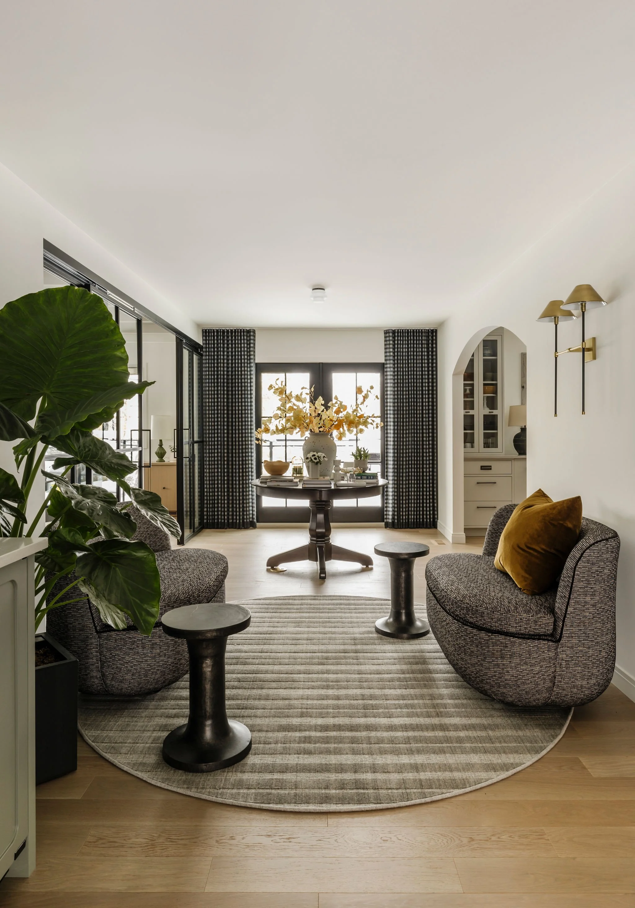  Contemporary Sitting Area Interior Design, Scarboro Bungalow, Calgary Interior Designer Nyla Free Designs, Michelle Johnson Photography. 