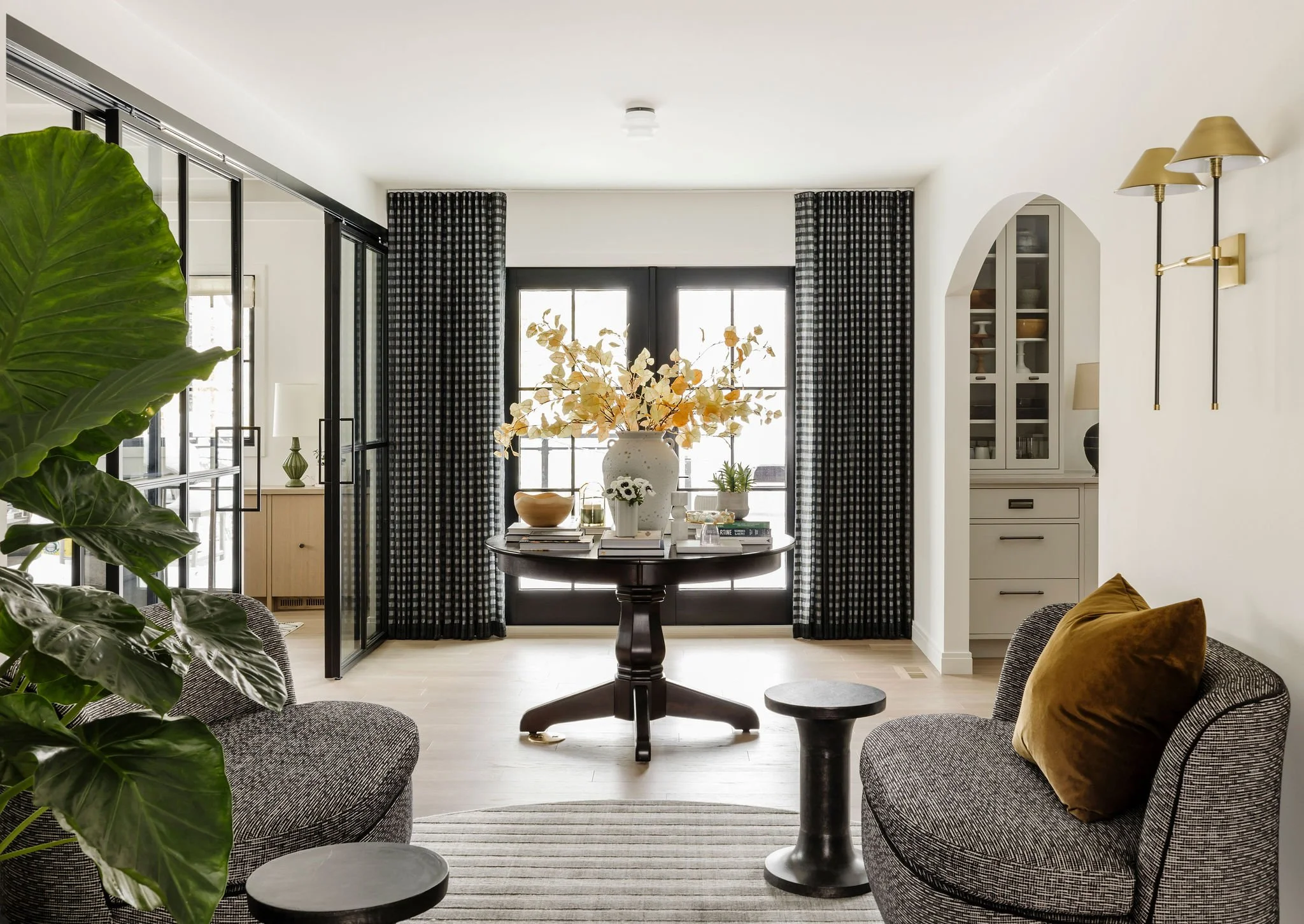  Contemporary Sitting Area Interior Design, Scarboro Bungalow, Calgary Interior Designer Nyla Free Designs, Michelle Johnson Photography. 