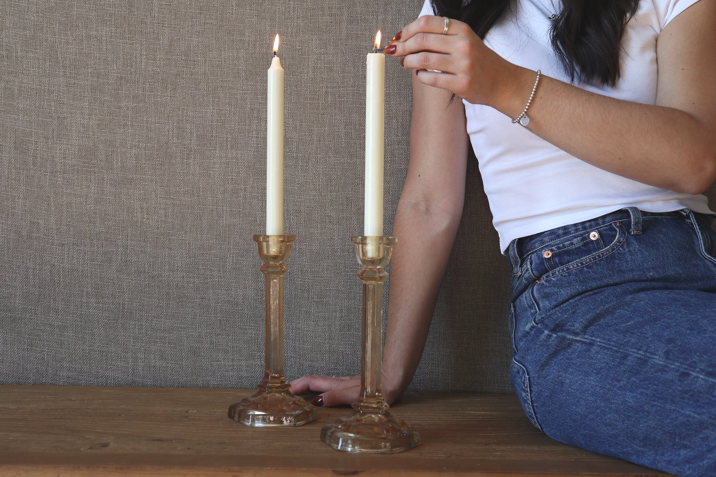 Dorothy Glass Taper Candle Holder