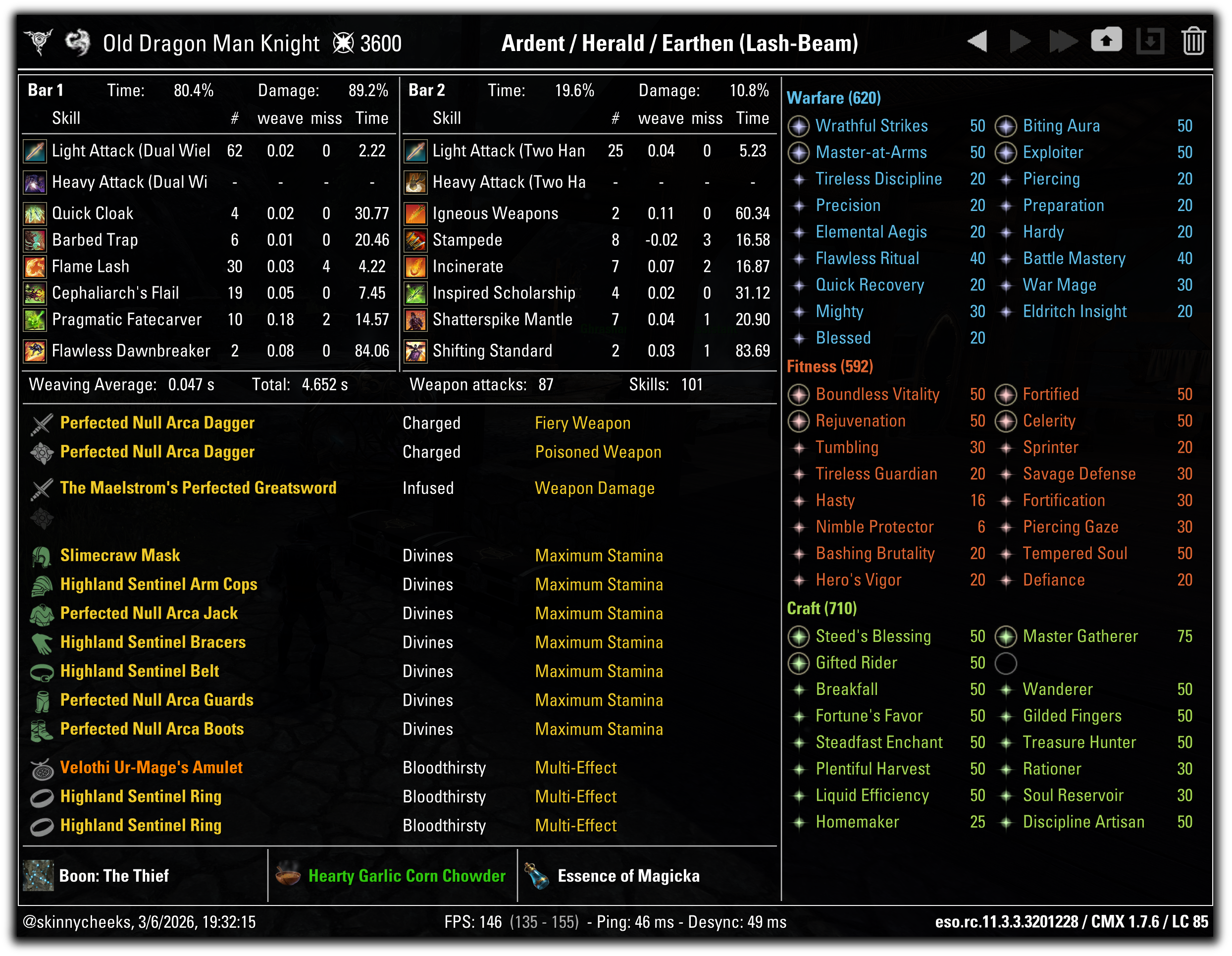 Earthen Heart - Pragmatic / Flame Lash Setup