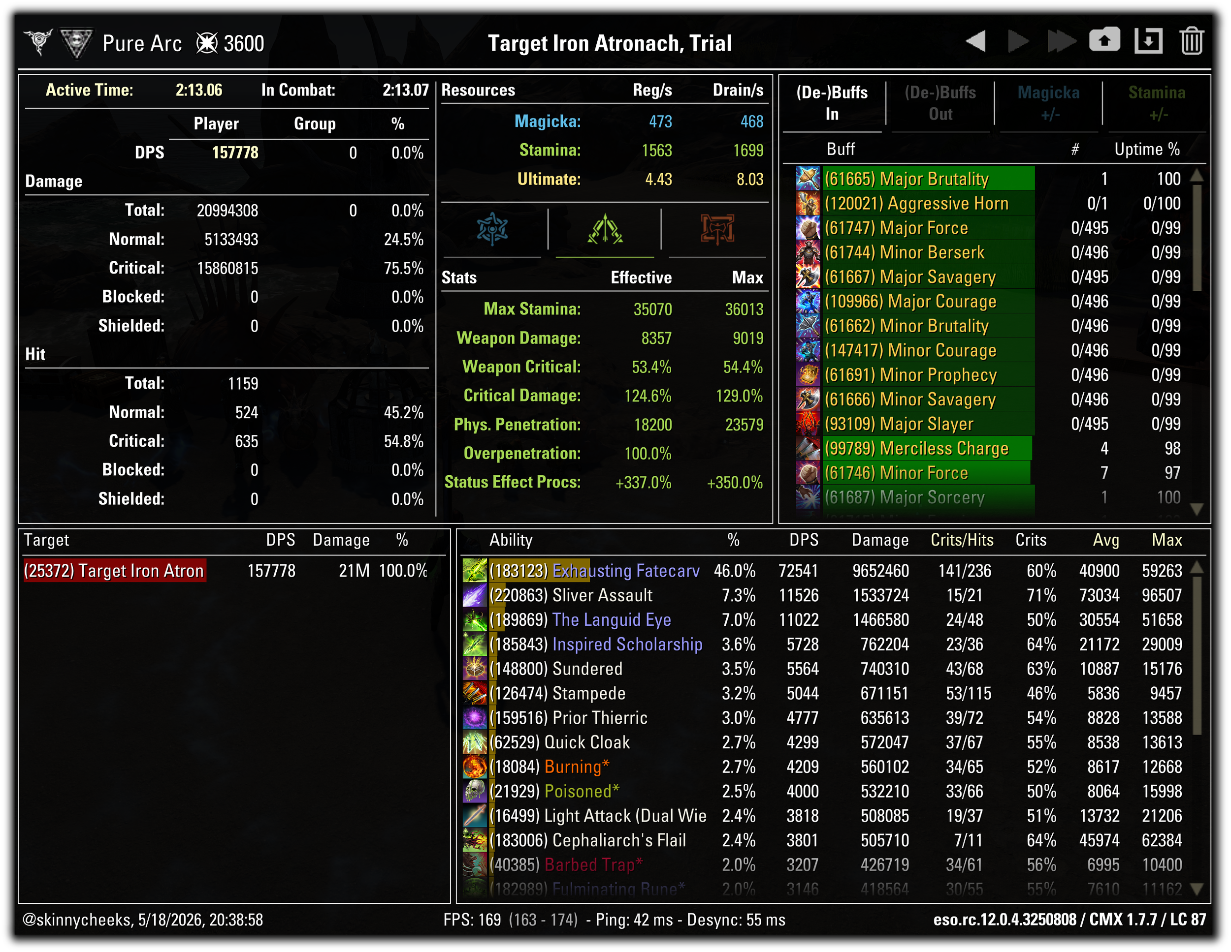 Exhausting Morph | Abyssal Emergence + Unbound Potential | Spattering + Prior Thierric