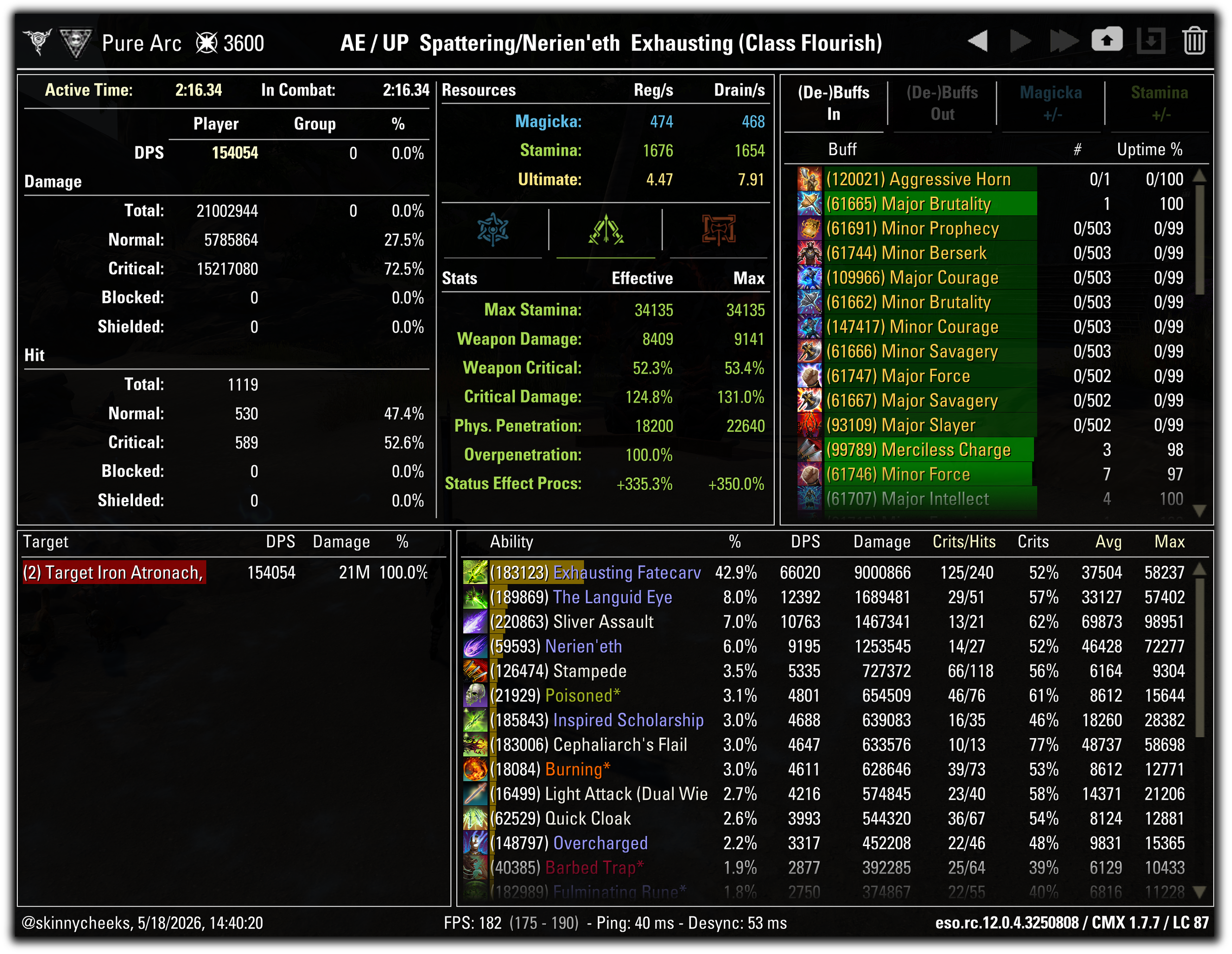 Exhausting Morph | Abyssal Emergence + Unbound Potential | Spattering + Nerien'eth