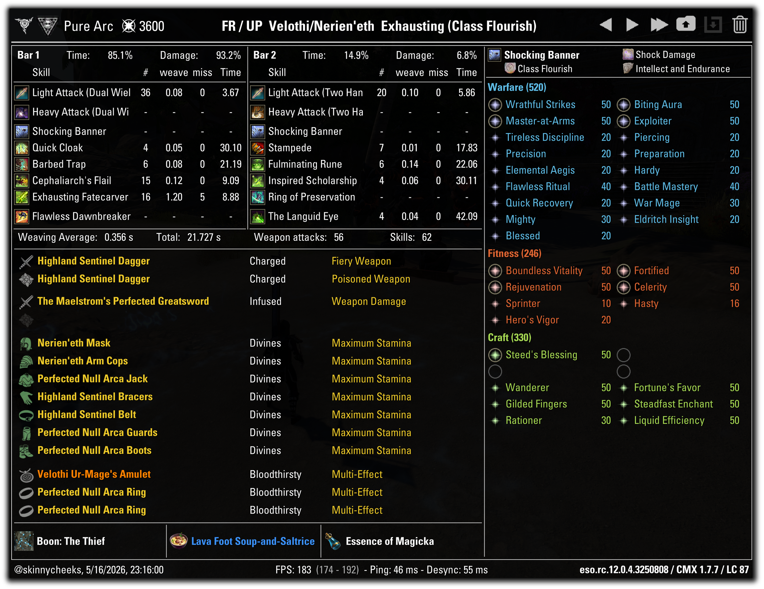 Exhausting Morph | Fate Realigned + Unbound Potential | 4pc Highland + Nerien'eth