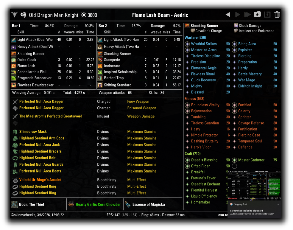 Aedric - Pragmatic / Flame Lash Setup
