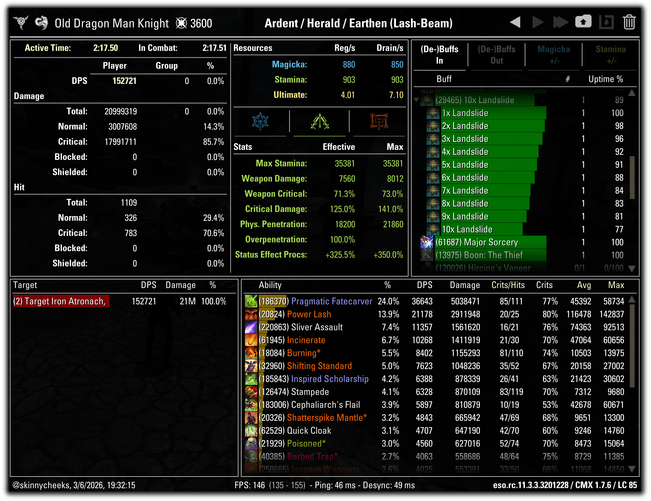Earthen Heart - Pragmatic / Flame Lash Setup