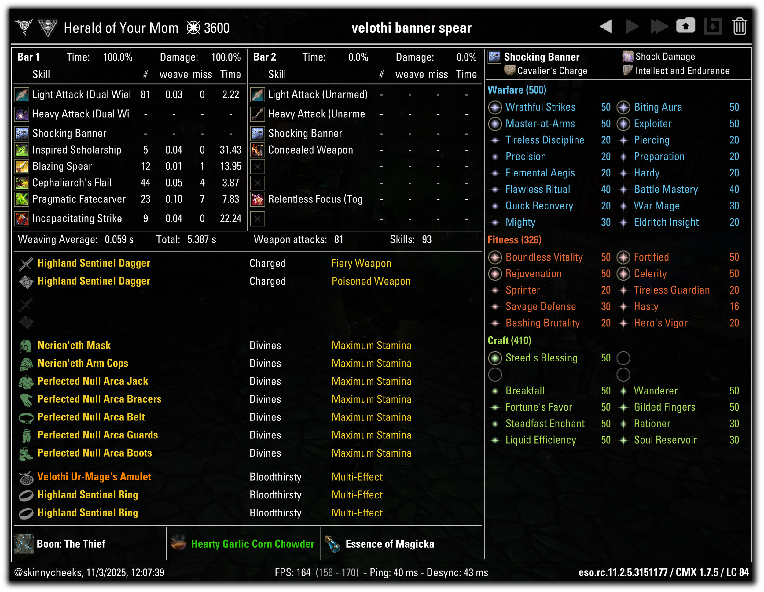 Velothi w/ 4pc Highland (Blazing Spear)