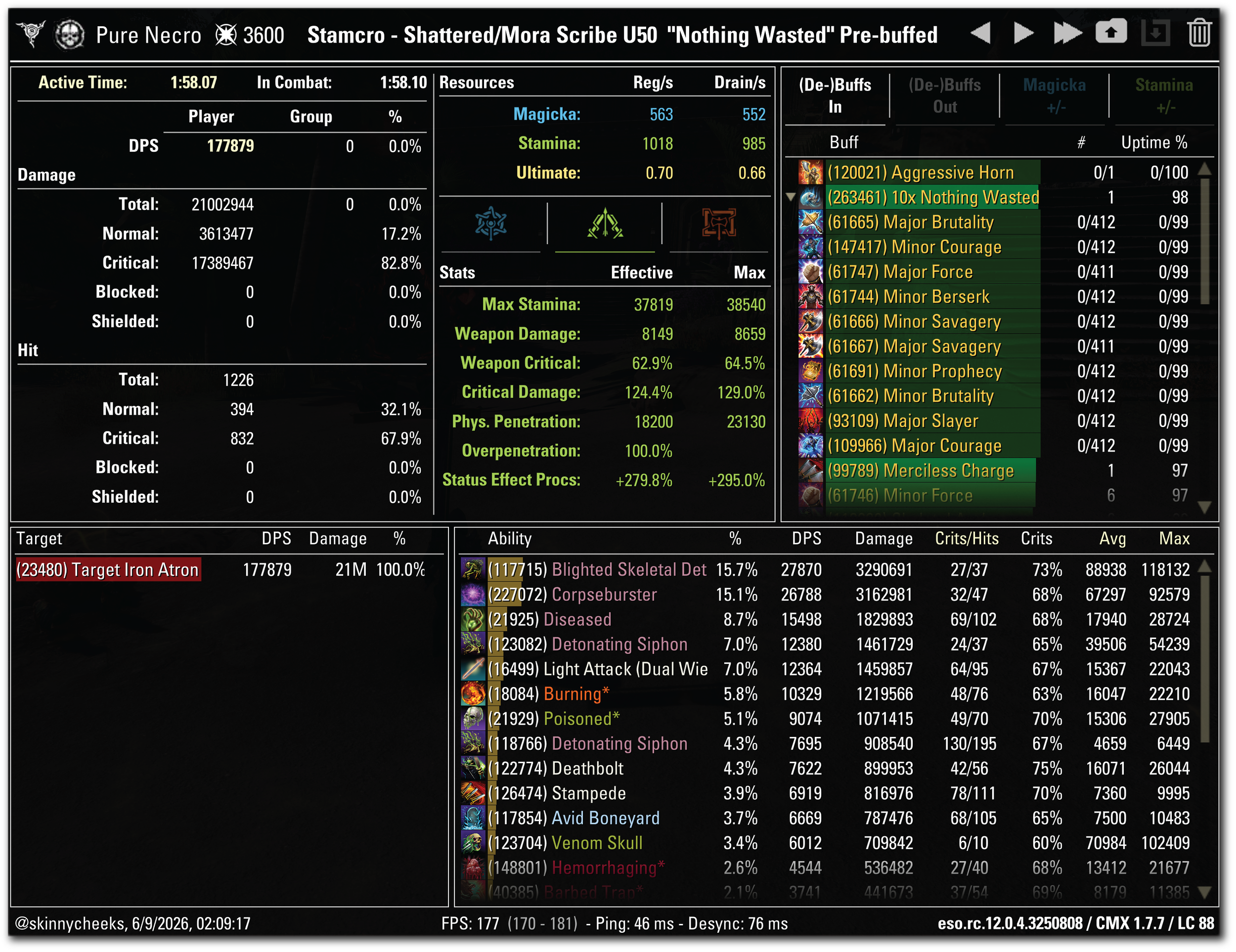 Standard 2-Bar Setup with Mora Scribe instead of Null Arca
