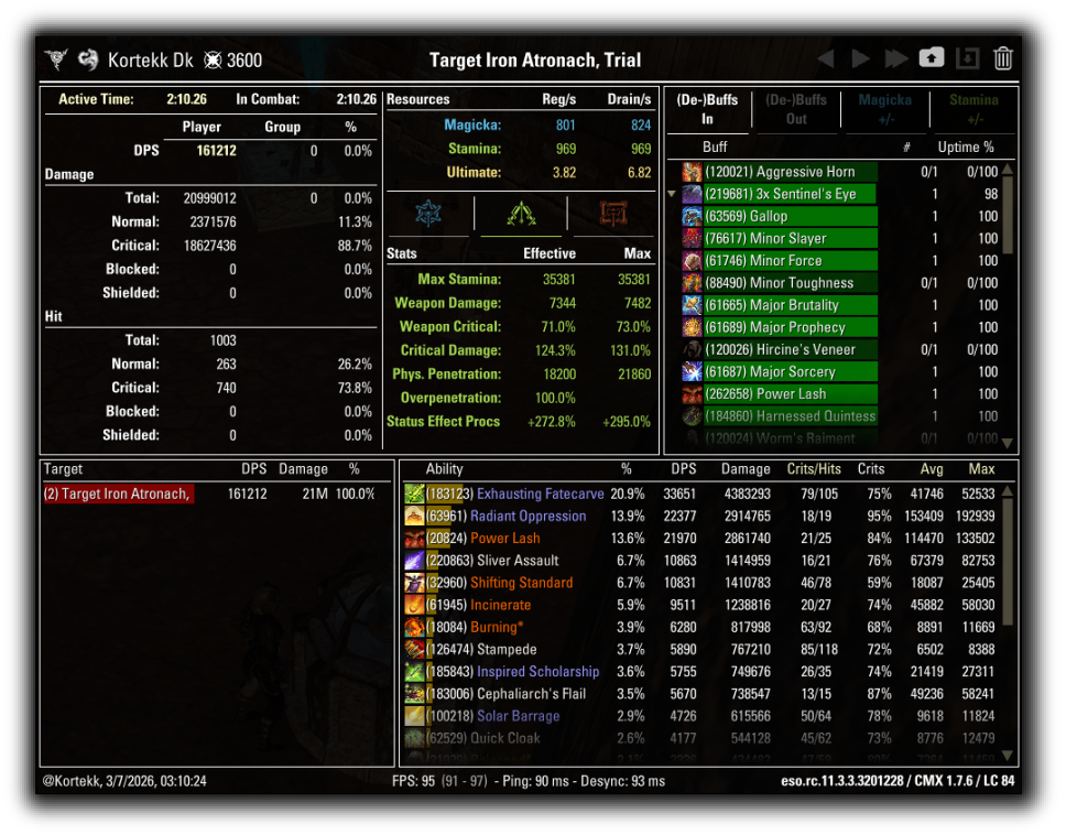 Dawn's Wrath - Exhausting / Flame Lash Setup
