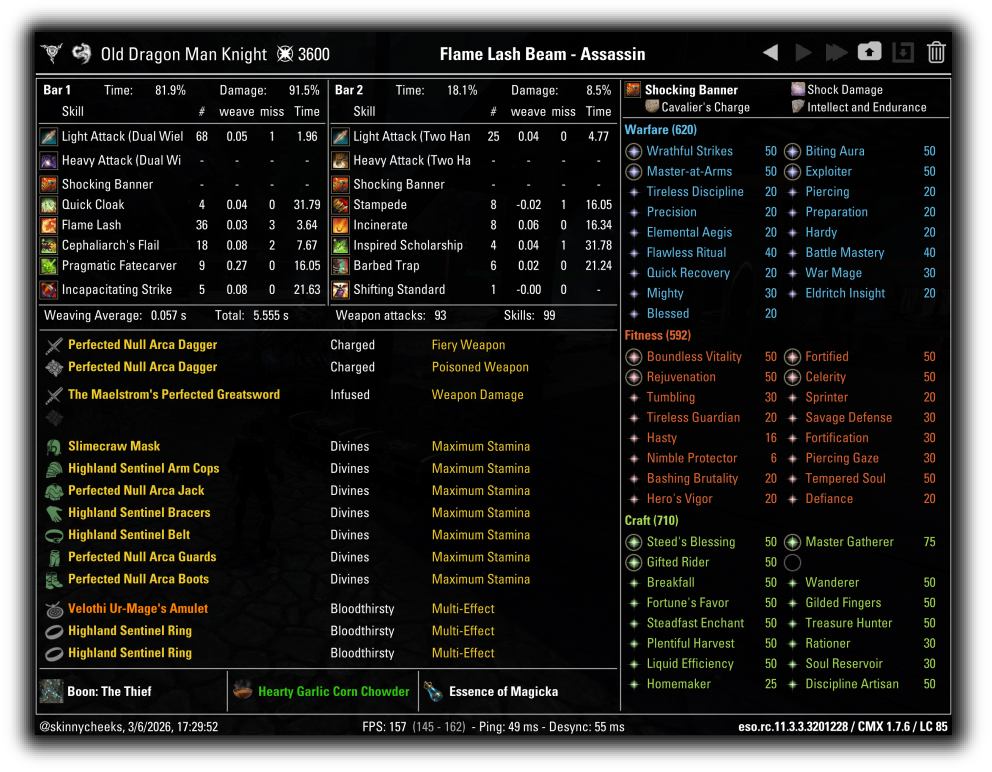 Assassination - Pragmatic / Flame Lash Setup