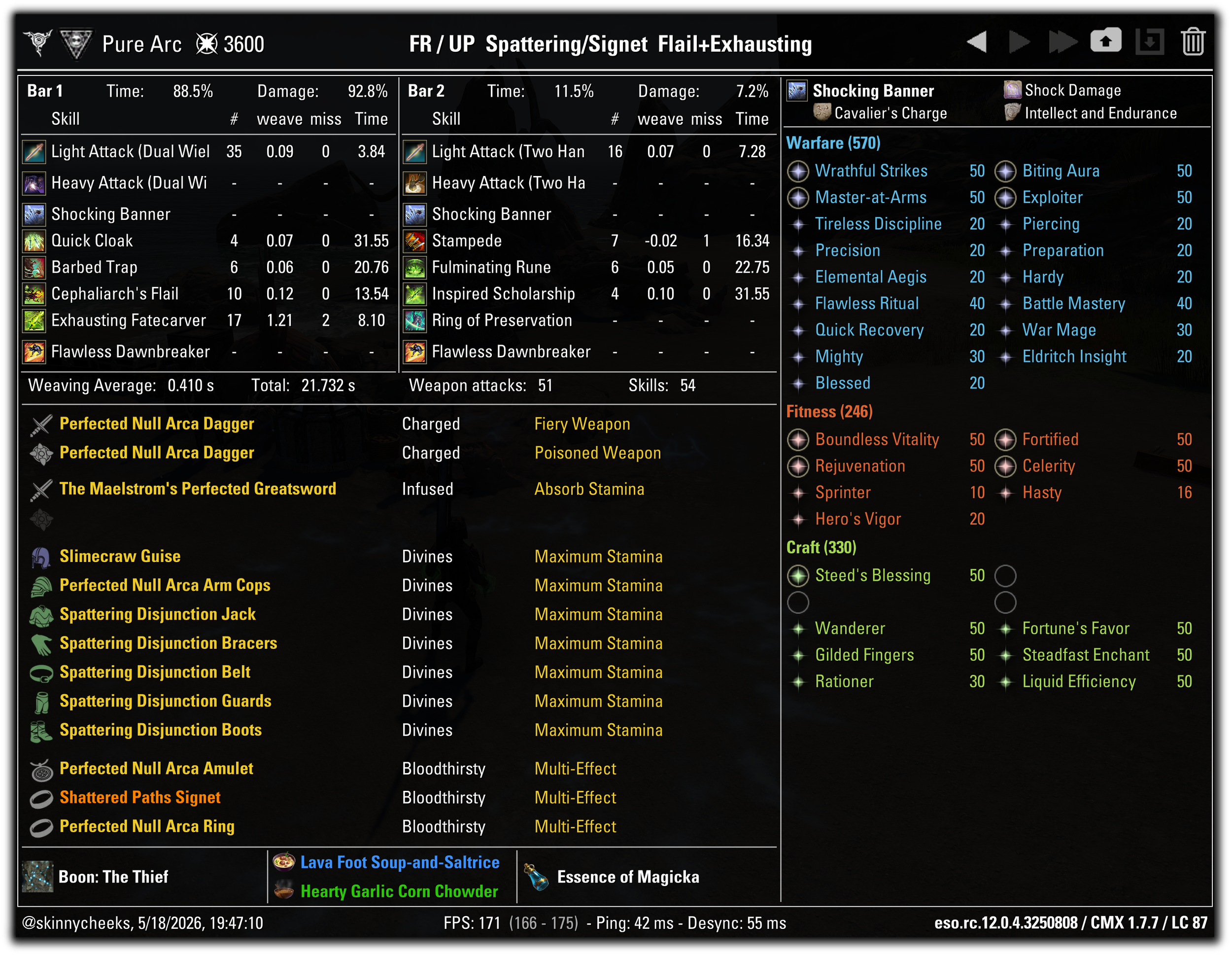 Exhausting Morph | Fate Realigned + Unbound Potential | Spattering Disjunction