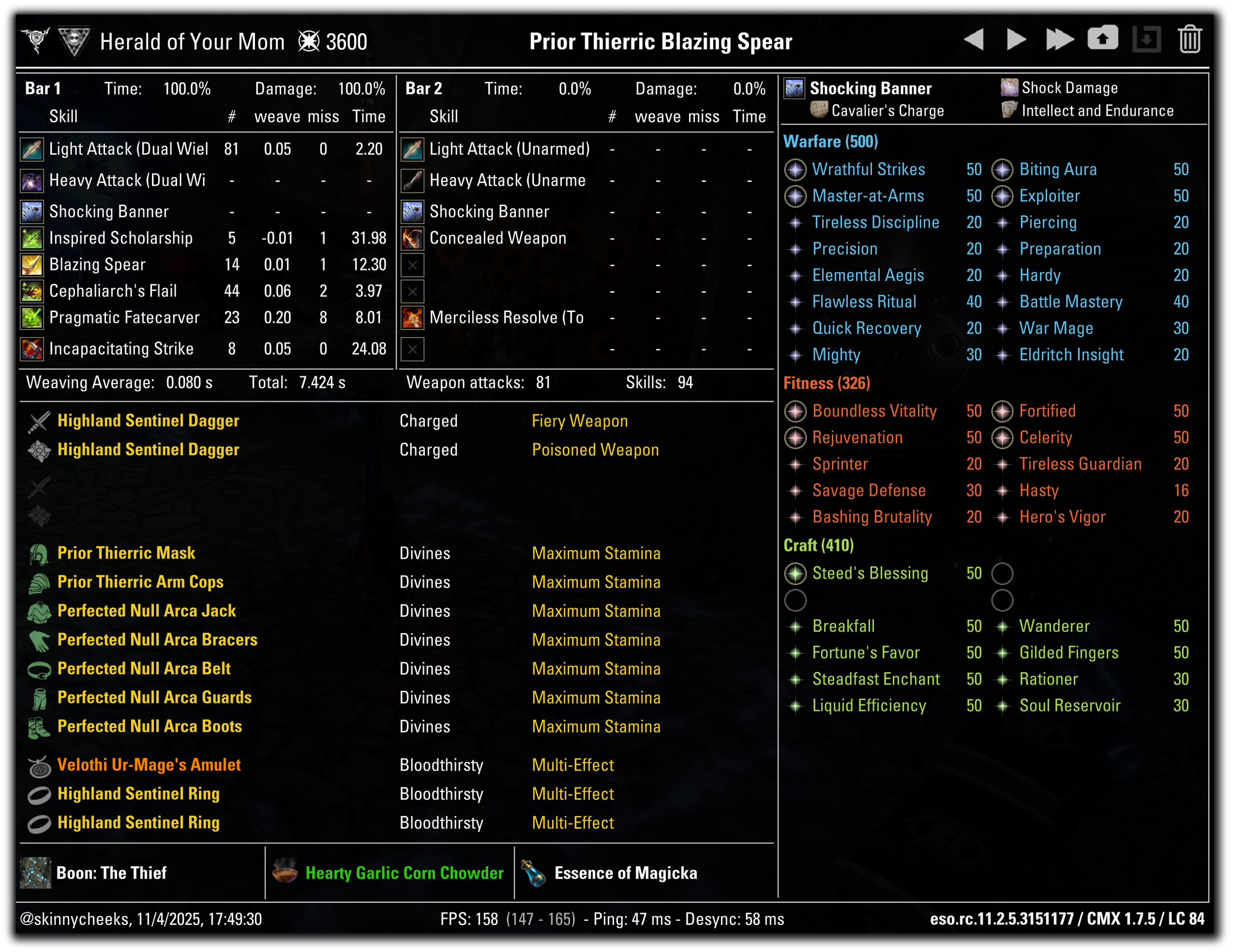 Velothi w/ Prior Thierric (Blazing Spear)