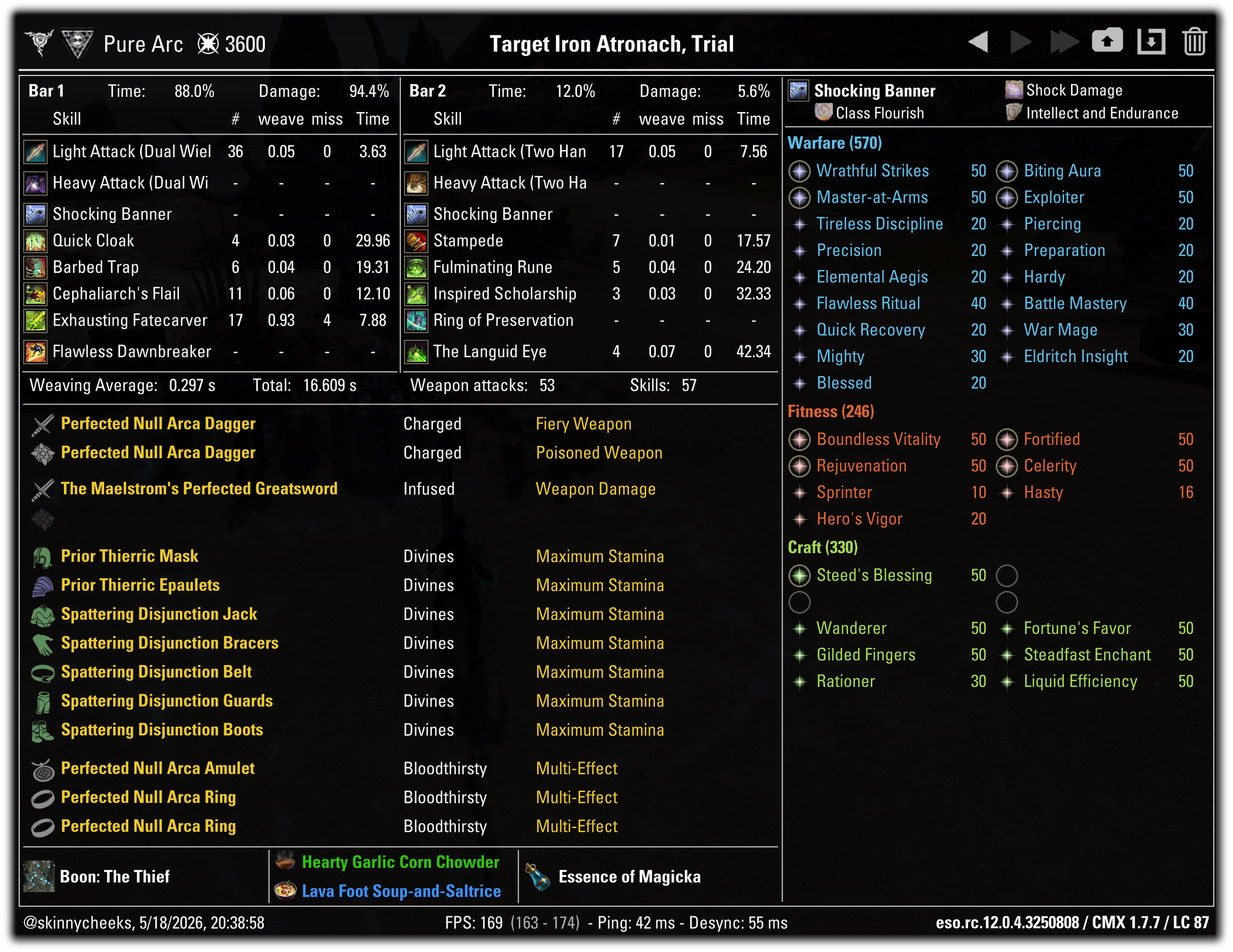 Exhausting Morph | Abyssal Emergence + Unbound Potential | Spattering + Prior Thierric