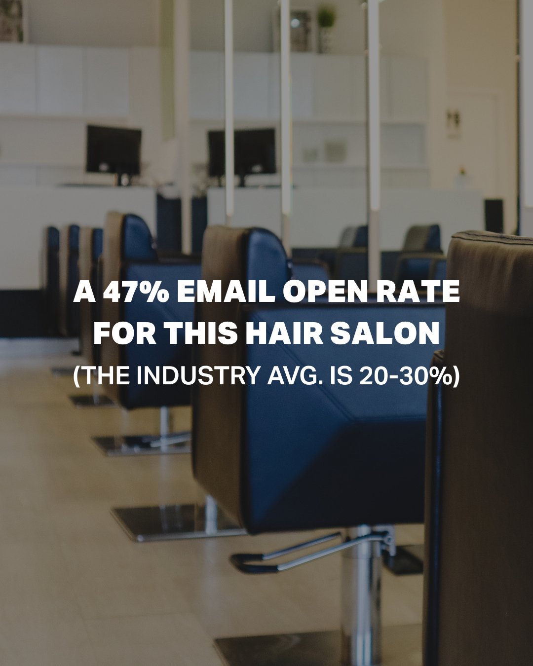 When thoughtful design leads to great results 😮&zwj;💨⁠
⁠
This monthly newsletter for our KW-based salon client reached a 47% open rate (industry average sits around 20&ndash;30%), and we&rsquo;re very happy with the results! We focused on clear mes