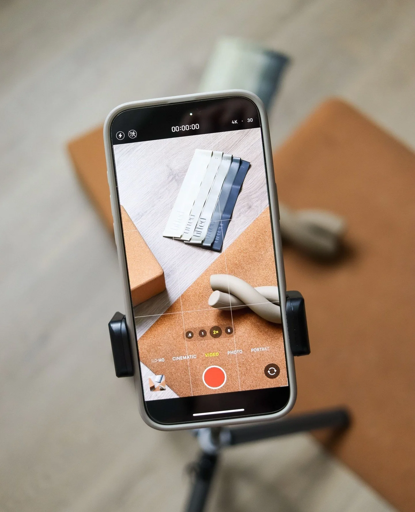 Same setup with two approaches for the launch of new pilates props 👀 we used a pro camera for more polished feed content and an iPhone for that occasional UGC feel to help break up the studio&rsquo;s IG feed