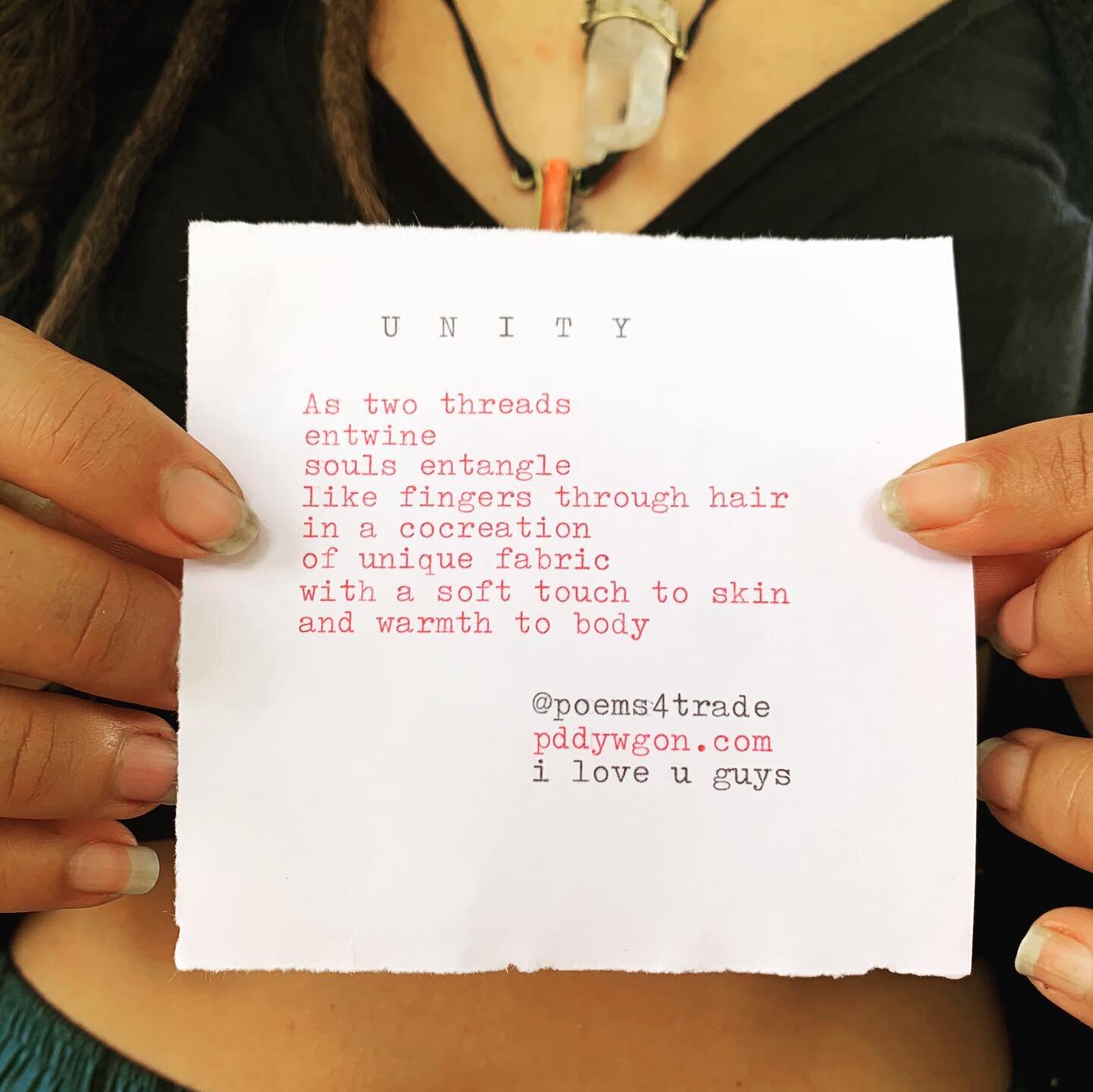 UNITY - a poem for @sativa___love + @matan_sylkworm - who got engaged 1 week later! 🥰
&bull;
#poem #love #unity #typewriter #freestyle #ink