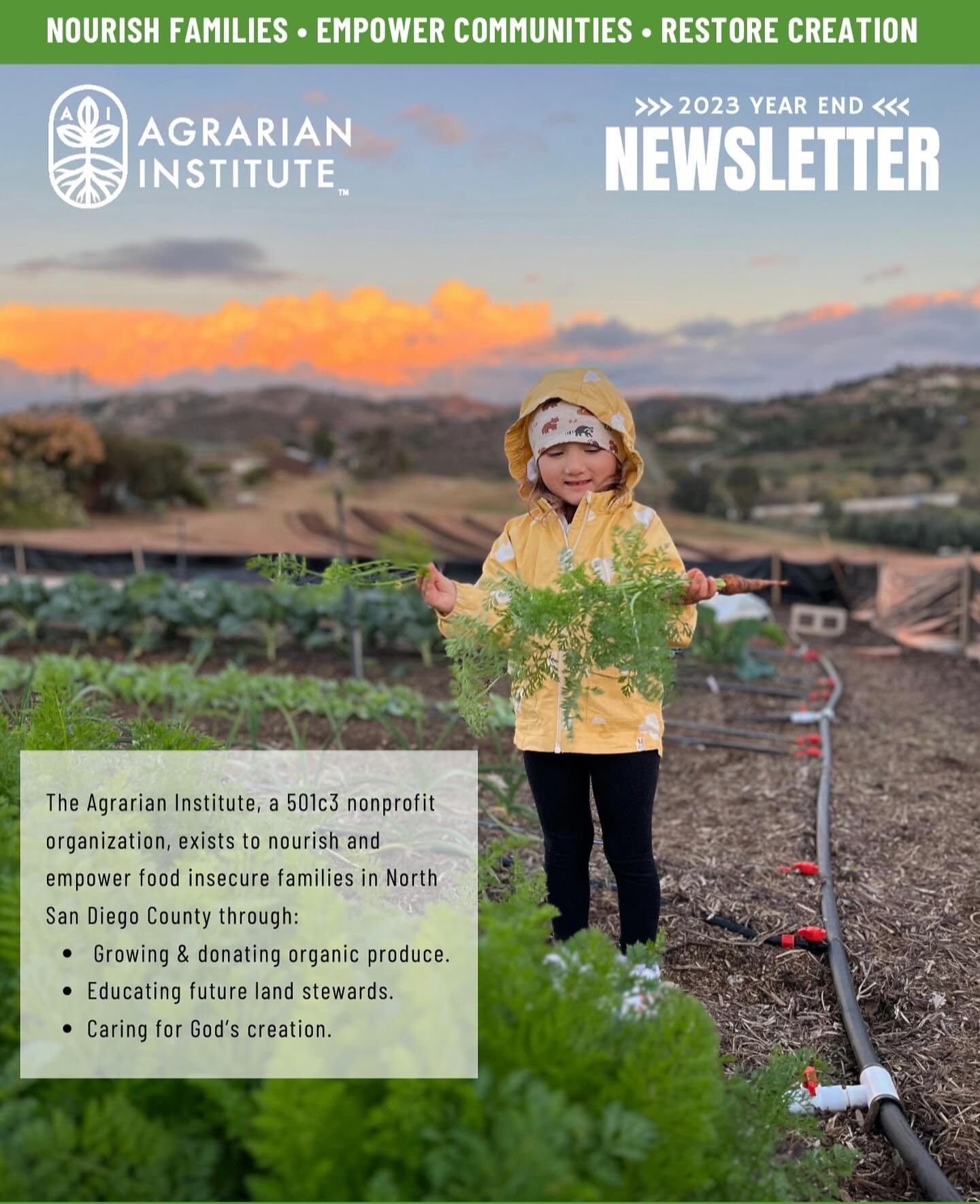 2023 has been full of memorable milestones for The Agrarian Institute! 😍🙏🏽🌱 Check out our End Year Newsletter and learn more about our work. Link in bio.
