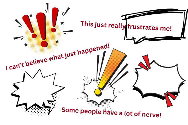 vague quotes with angry quotation marks