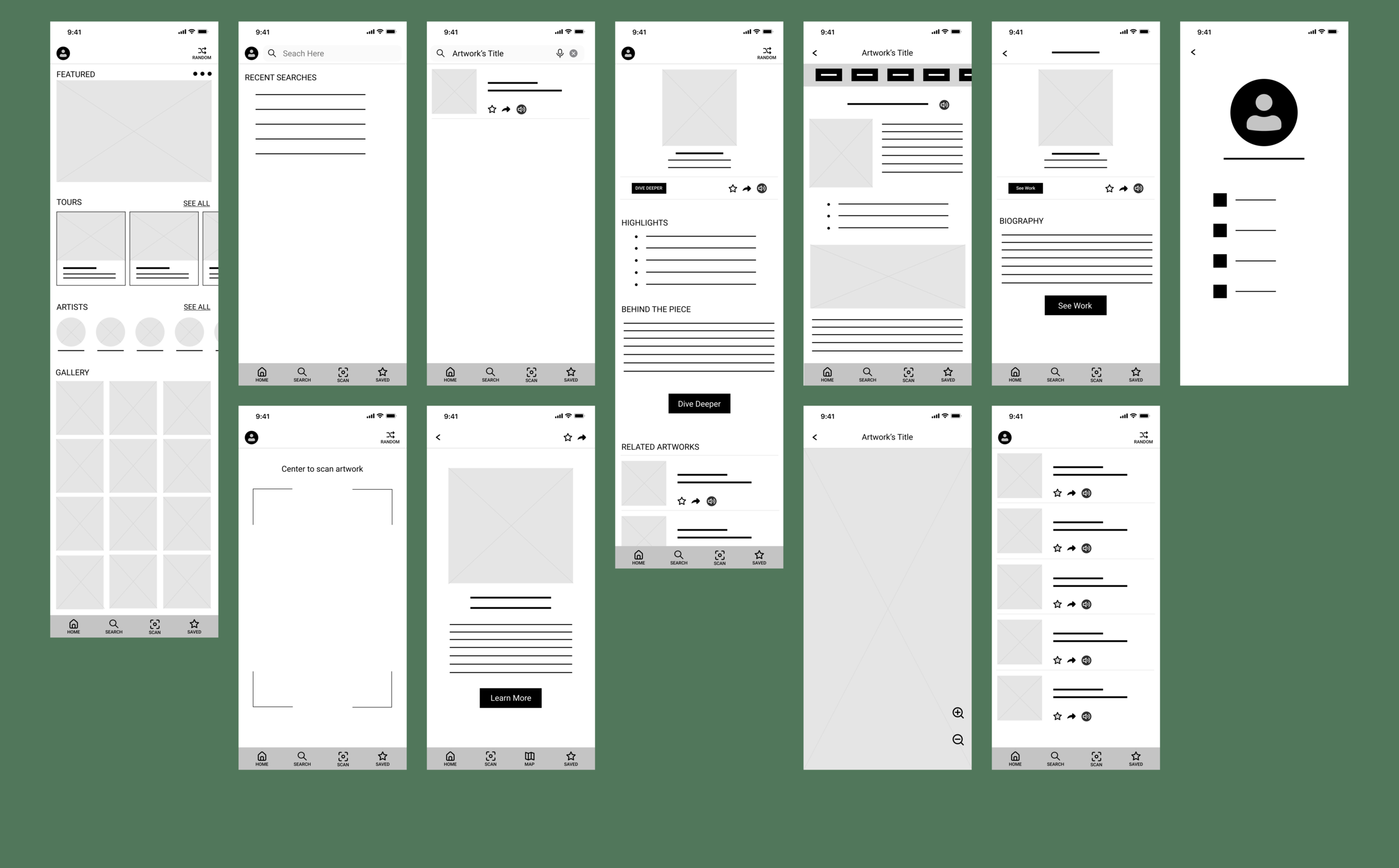 Final Wireframes