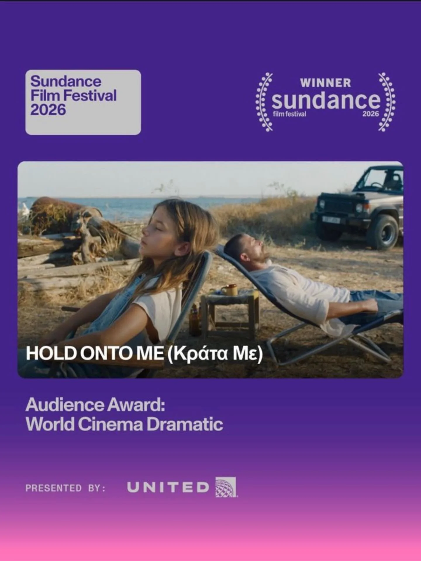 We are incredibly thrilled to share that HOLD ONTO ME has just won the Audience Award: World Cinema Dramatic at Sundance Film Festival!

This award, voted by the audience, is a deeply meaningful recognition of the film&rsquo;s emotional resonance and