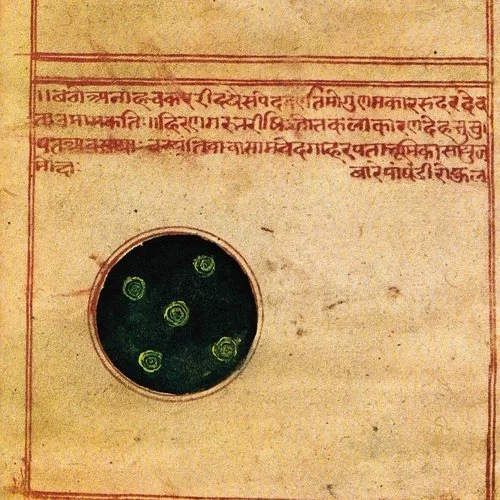 Cette image capture une séance de pratique tantrique visant à éveiller la kuṇḍalinī. Elle montre des techniques de méditation et de concentration utilisées pour faire monter la kuṇḍalinī à travers les cakra, avec une visualisation des nāḍi et des cak