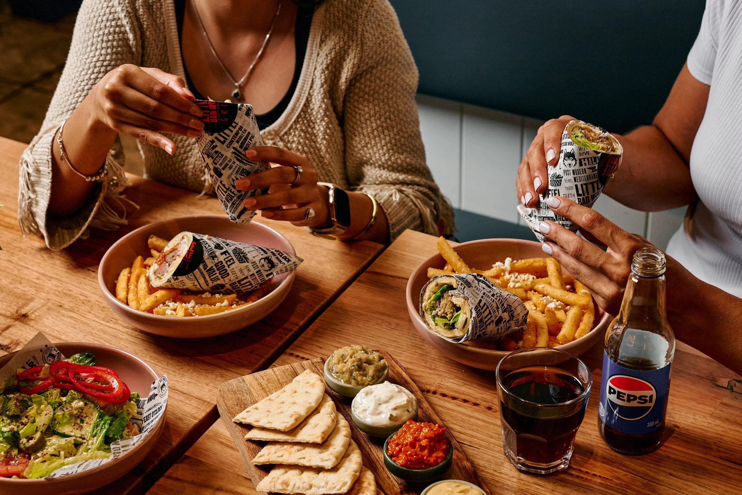 Eating in at Liitle Bad Wolf Noble Park