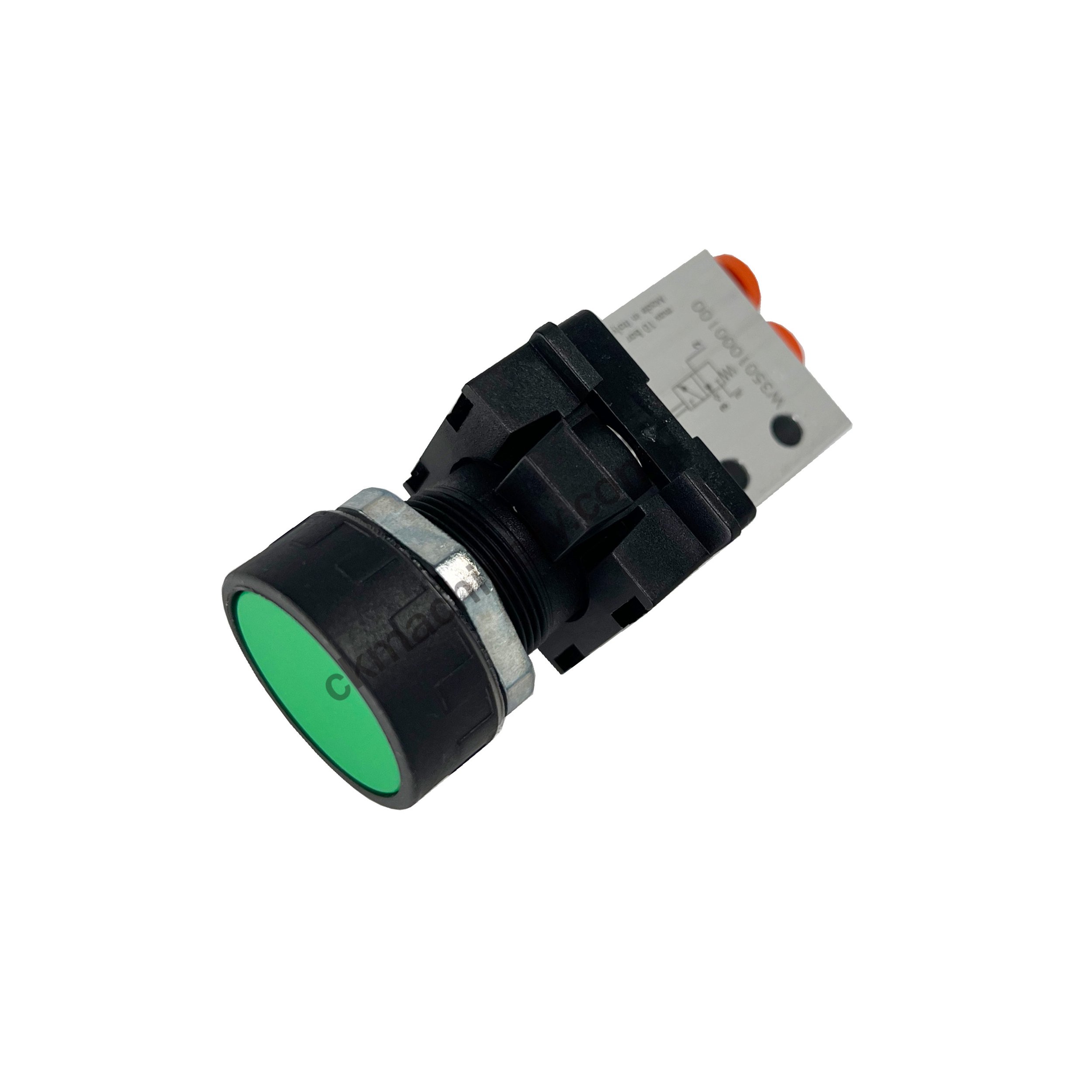 Green Push Button Valve Assembly for Saws and Window Machinery