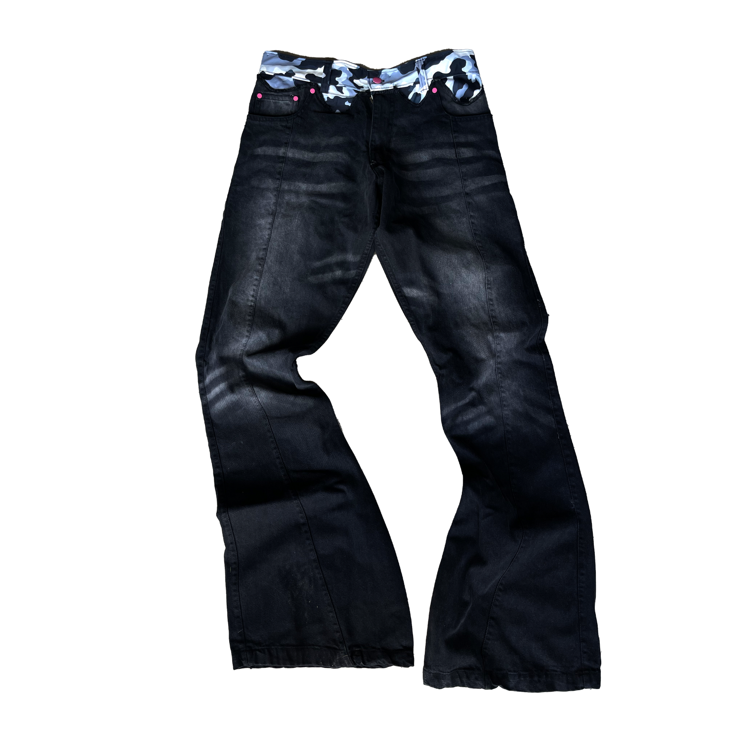 SAMPLE 1/5 RECONSTRUCTED SNOW CAMO DENIM — wrst