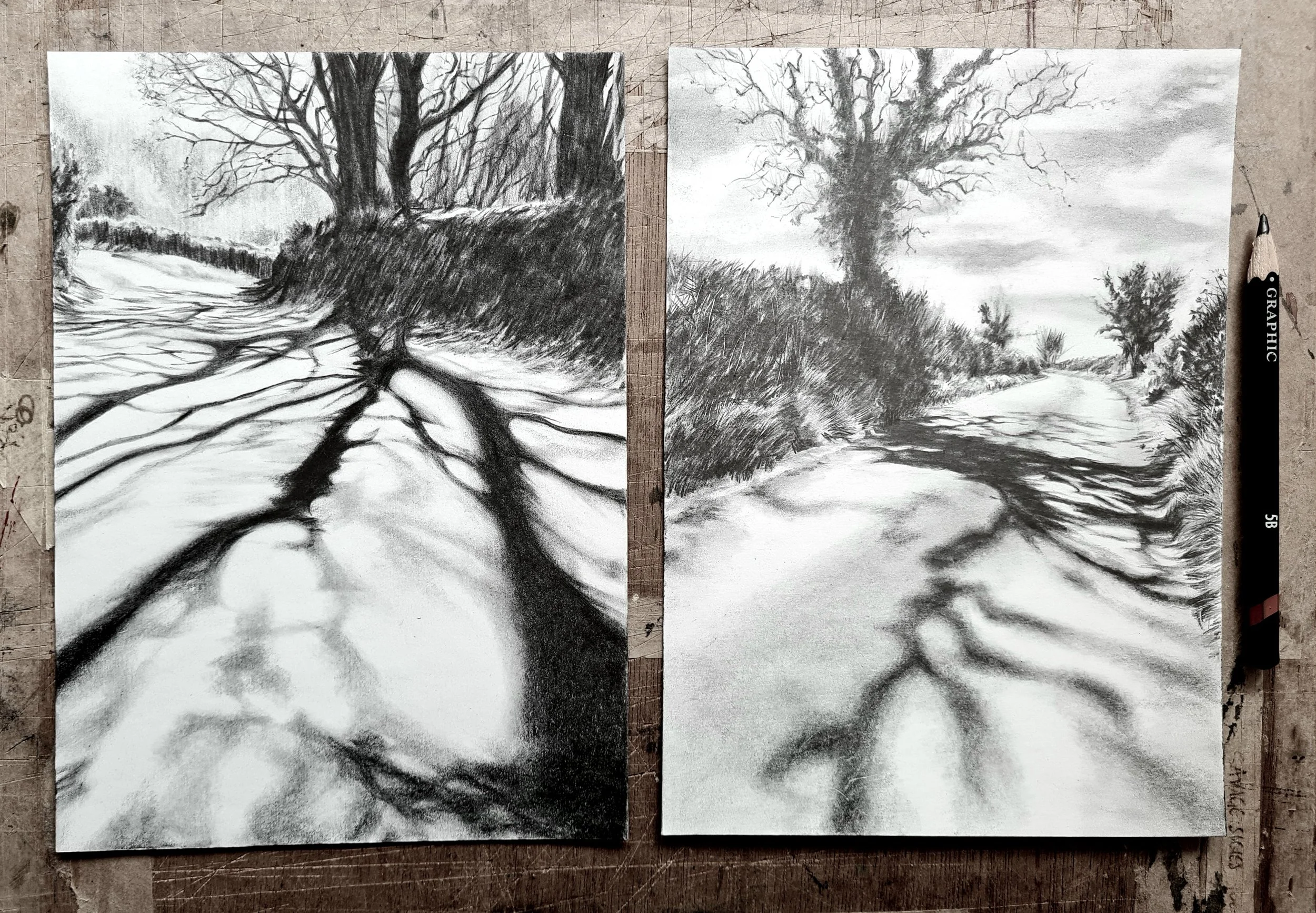 RWA Secret Postcard entries 2022 (both SOLD)