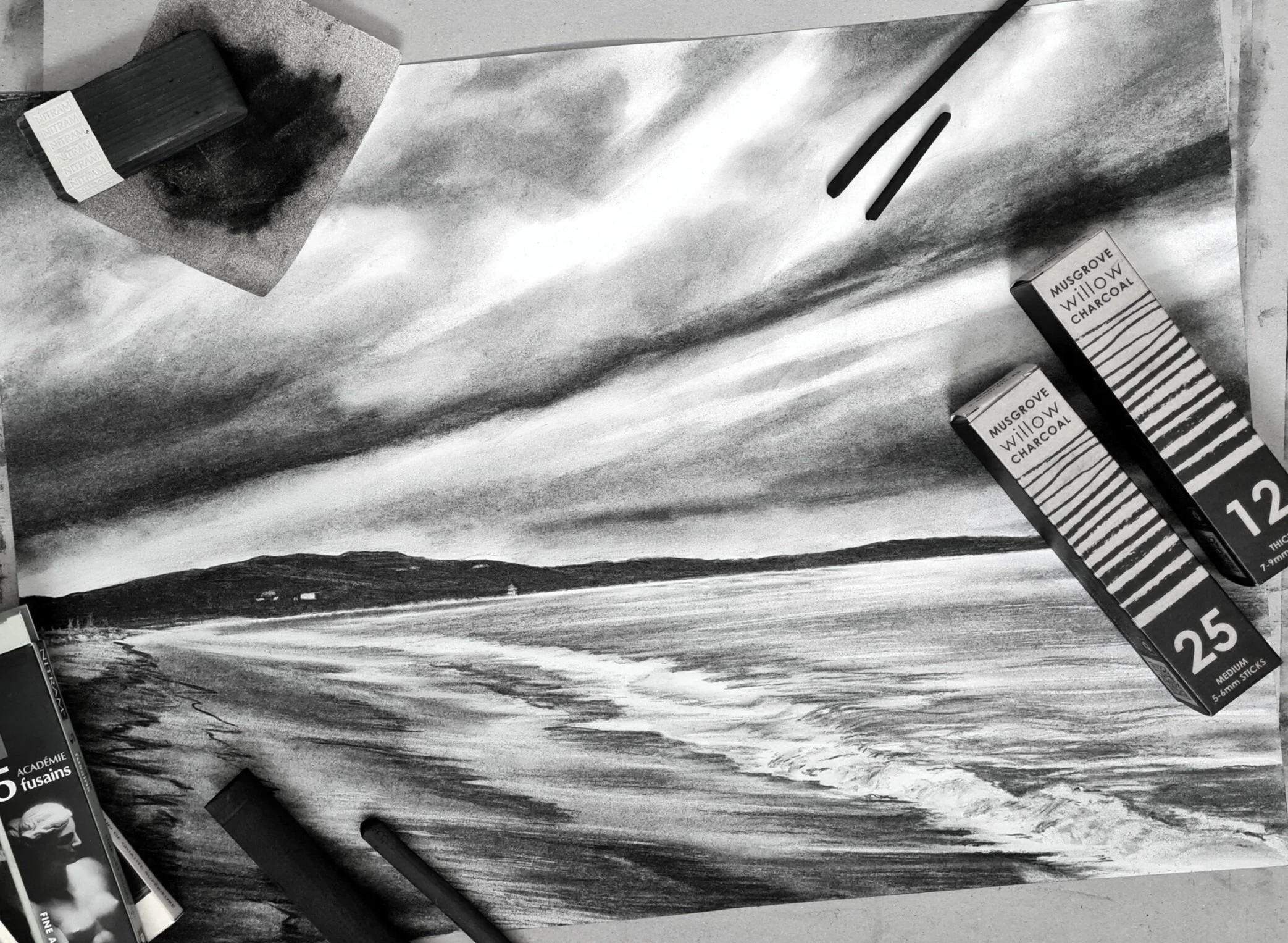Drawing course, Wendy Rhodes, Pegasus Art, Drawing, Coastal landscape, drawing the coasts