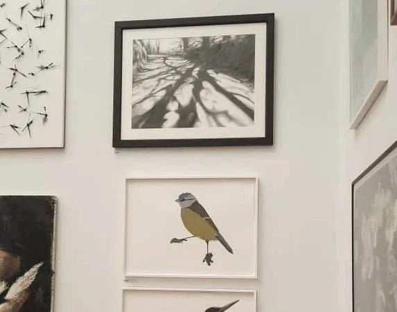 Wendy Rhodes, RA Summer EXhibition, Drawing, Cotswolds, Only Connect, Shadows, Trees in landscape, landscape, contemporary landscape