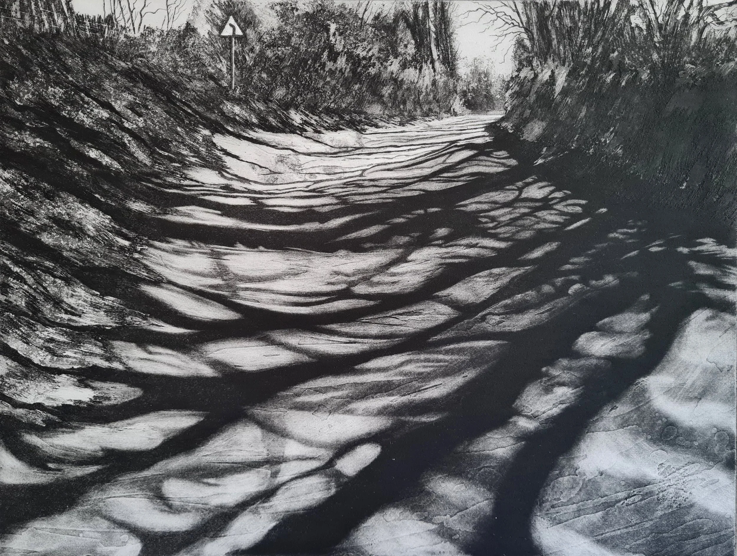 Contrary to expectations, 2025 
Etching, 30 x 40cm