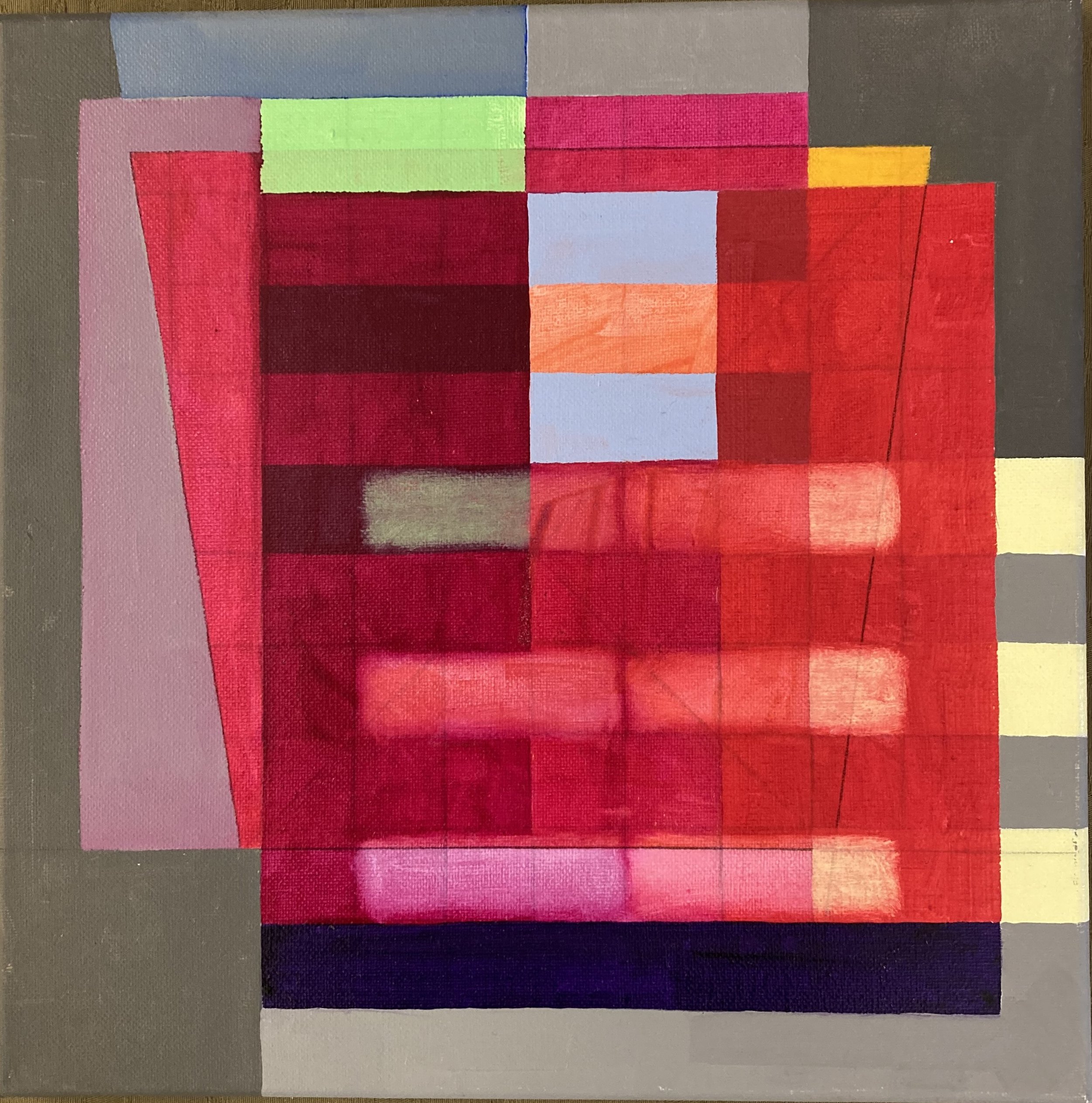 Illuminated Manuscript #2b (2020), oil on canvas, 12x12, unframed, $150