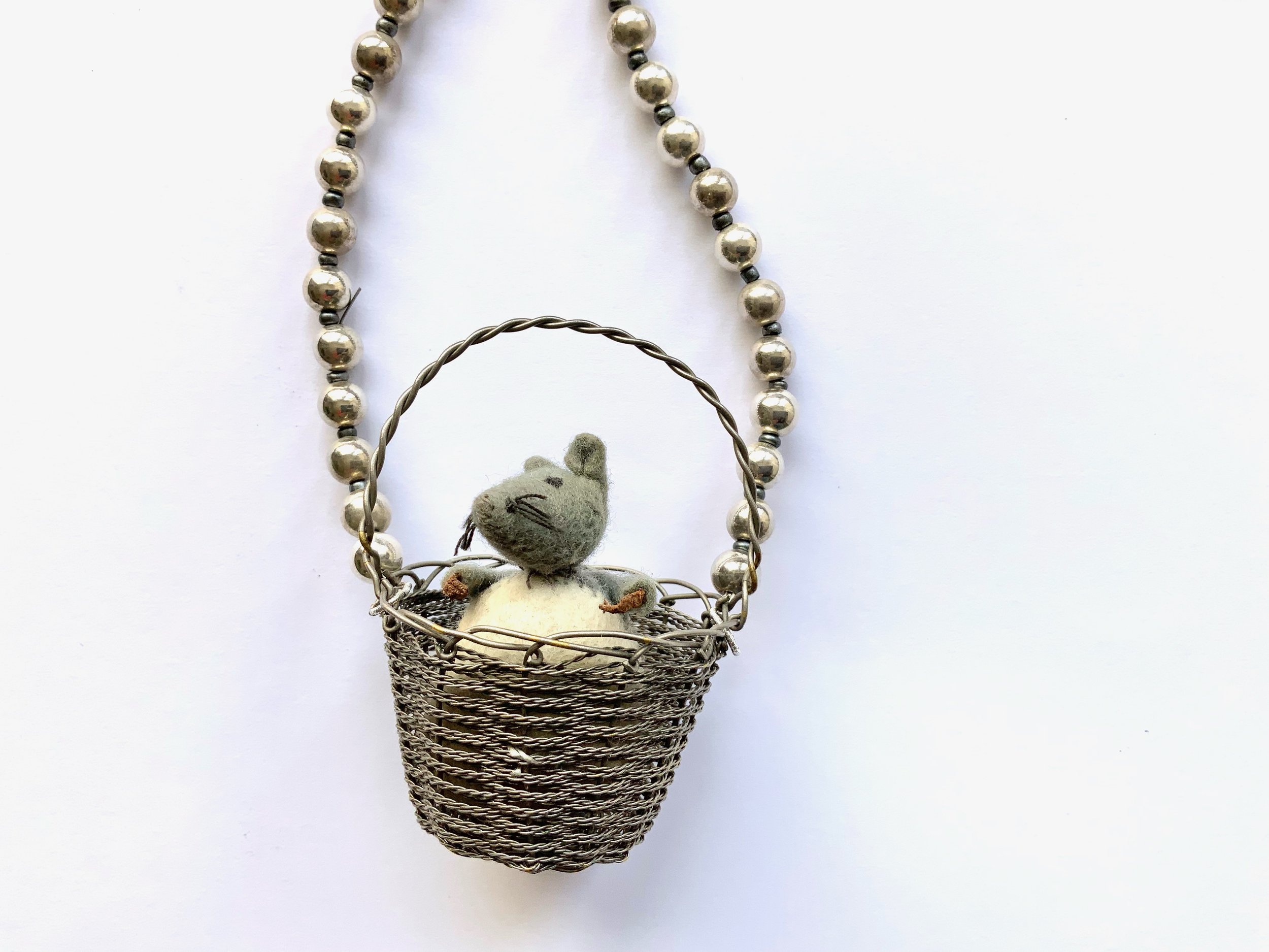 Mouse In A Basket Necklace