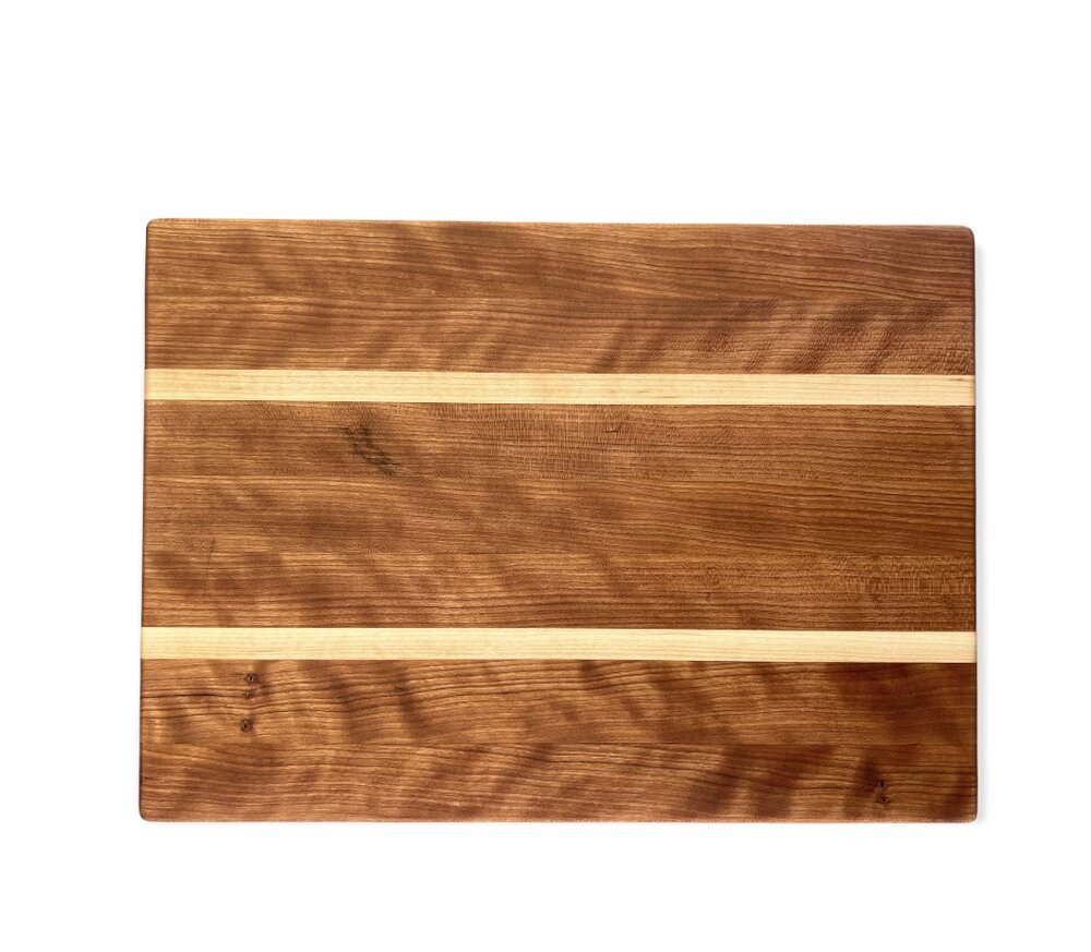 Handmade Cherry, Maple, & Walnut Cutting Board — Mr. & Mrs. Woodshop
